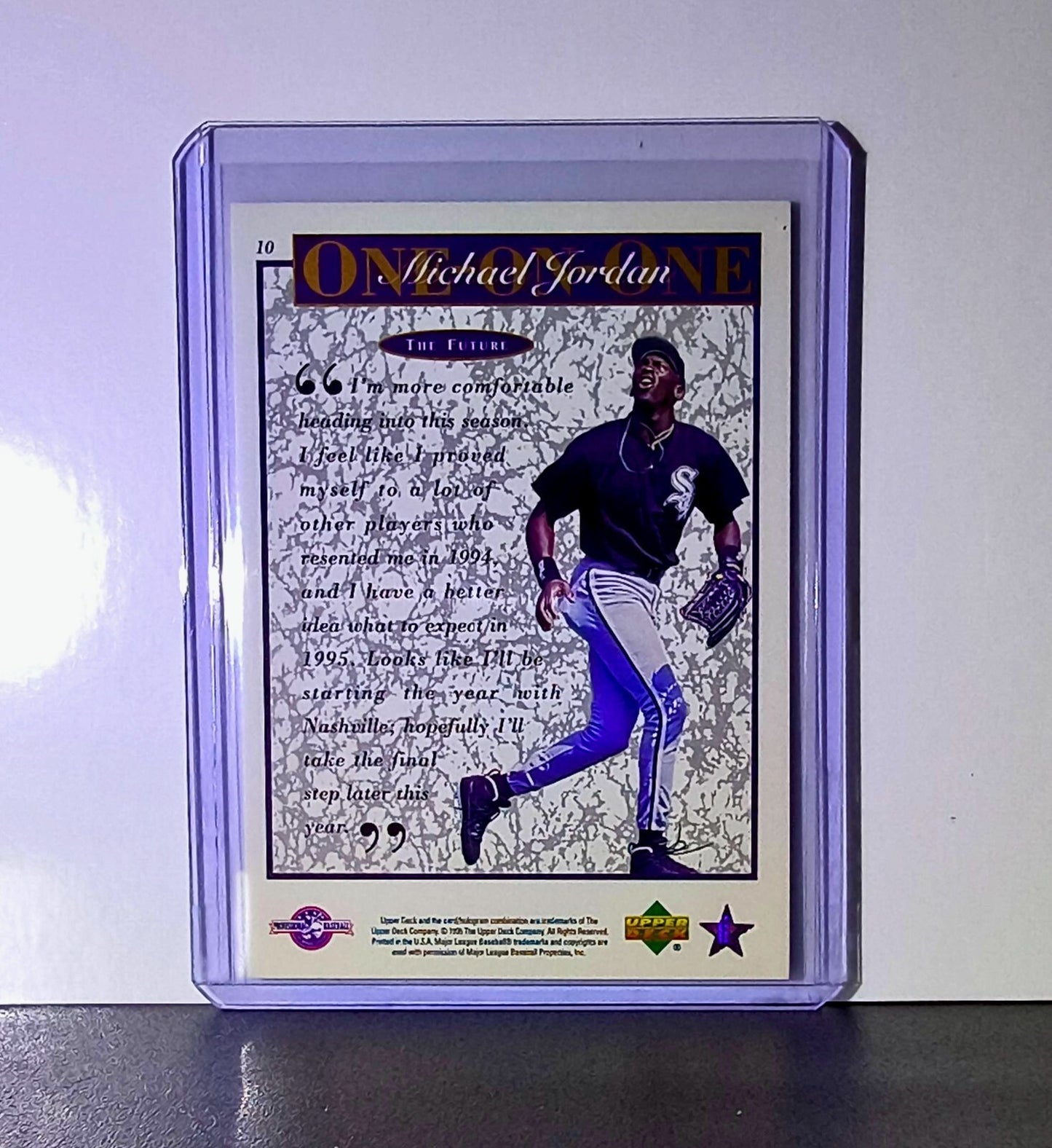 Michael Jordan 1995 Upper Deck Minors One on One #10 Card Chicago Bulls