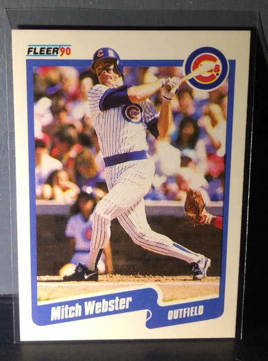 1990 Mitch Webster Fleer Baseball Card #45