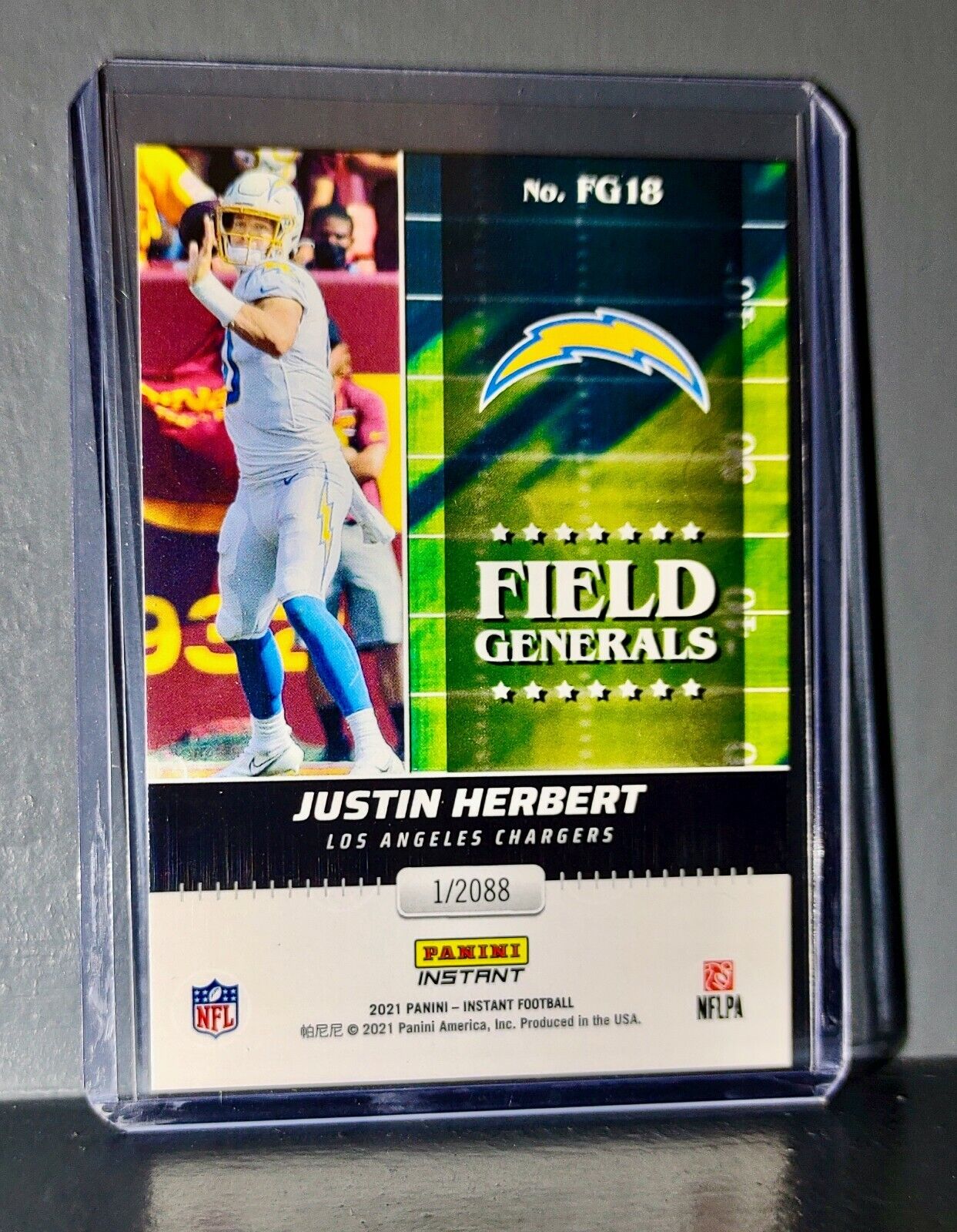 Justin Herbert 2021 Panini NFL Instant Field Generals #18 Rookie Card 1 of 2088