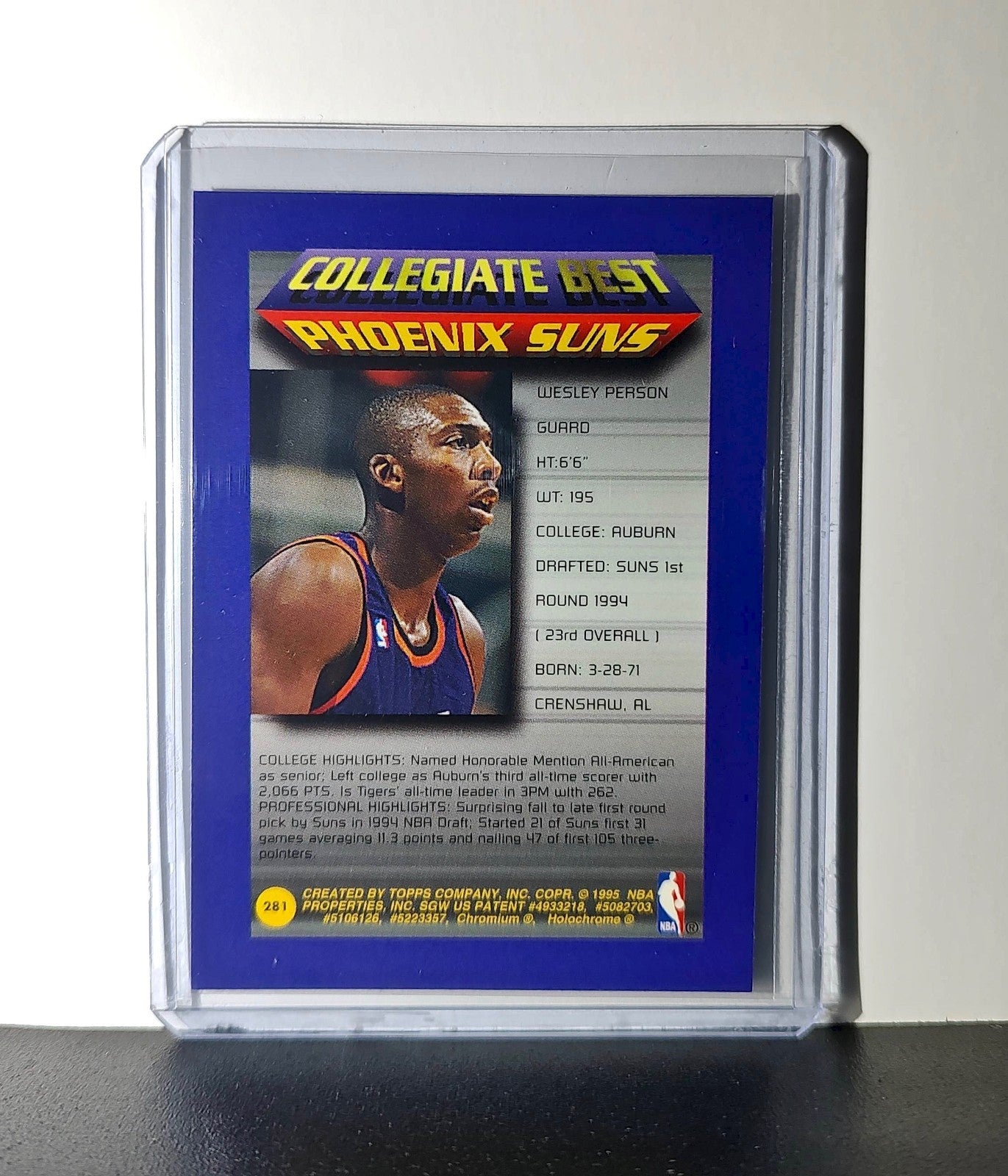 Wesley Person 1994-95 Topps Finest #281 Collegiate Best