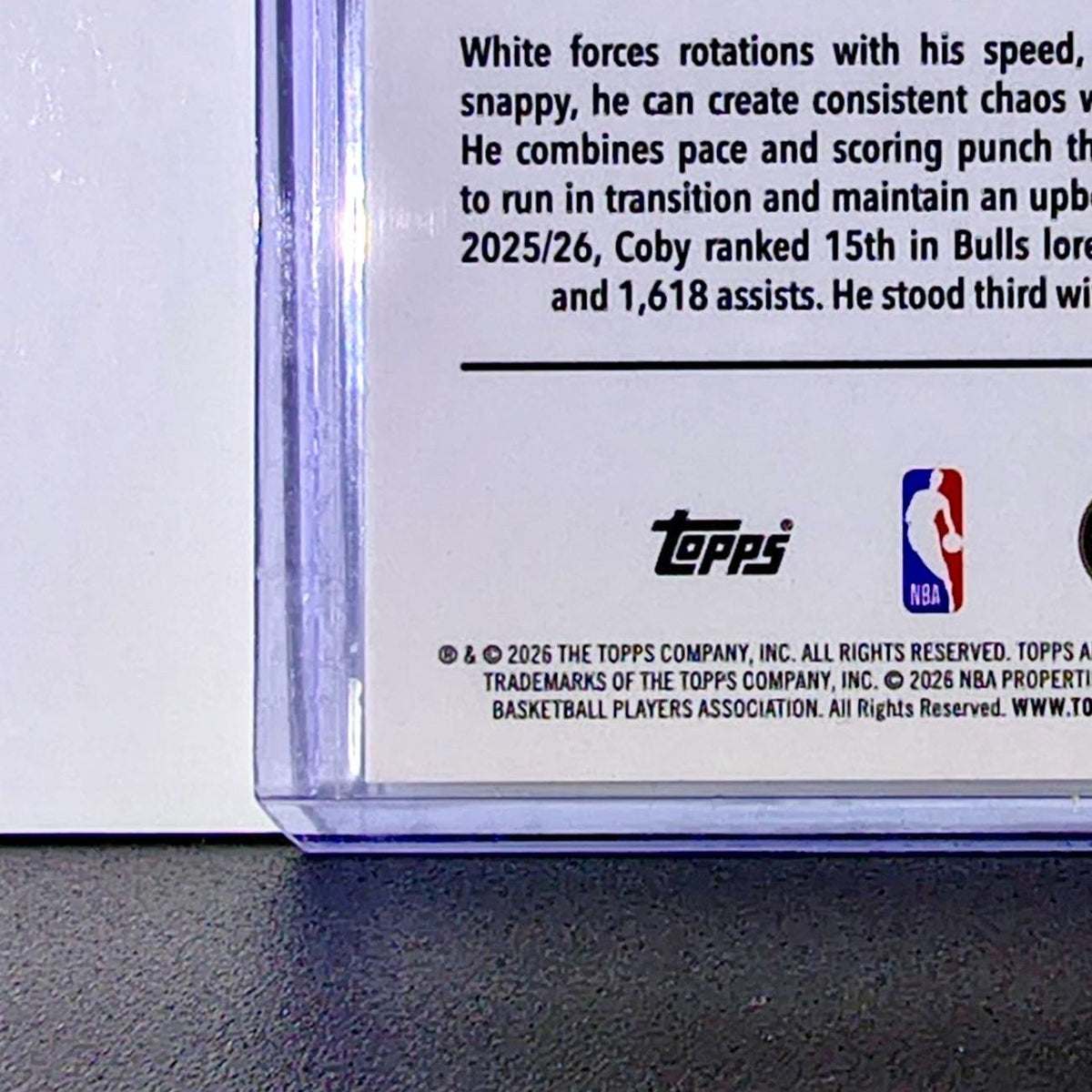 Coby White 2025-26 NBA Topps Chrome Update X-Fractor #93 Card Chicago Bulls