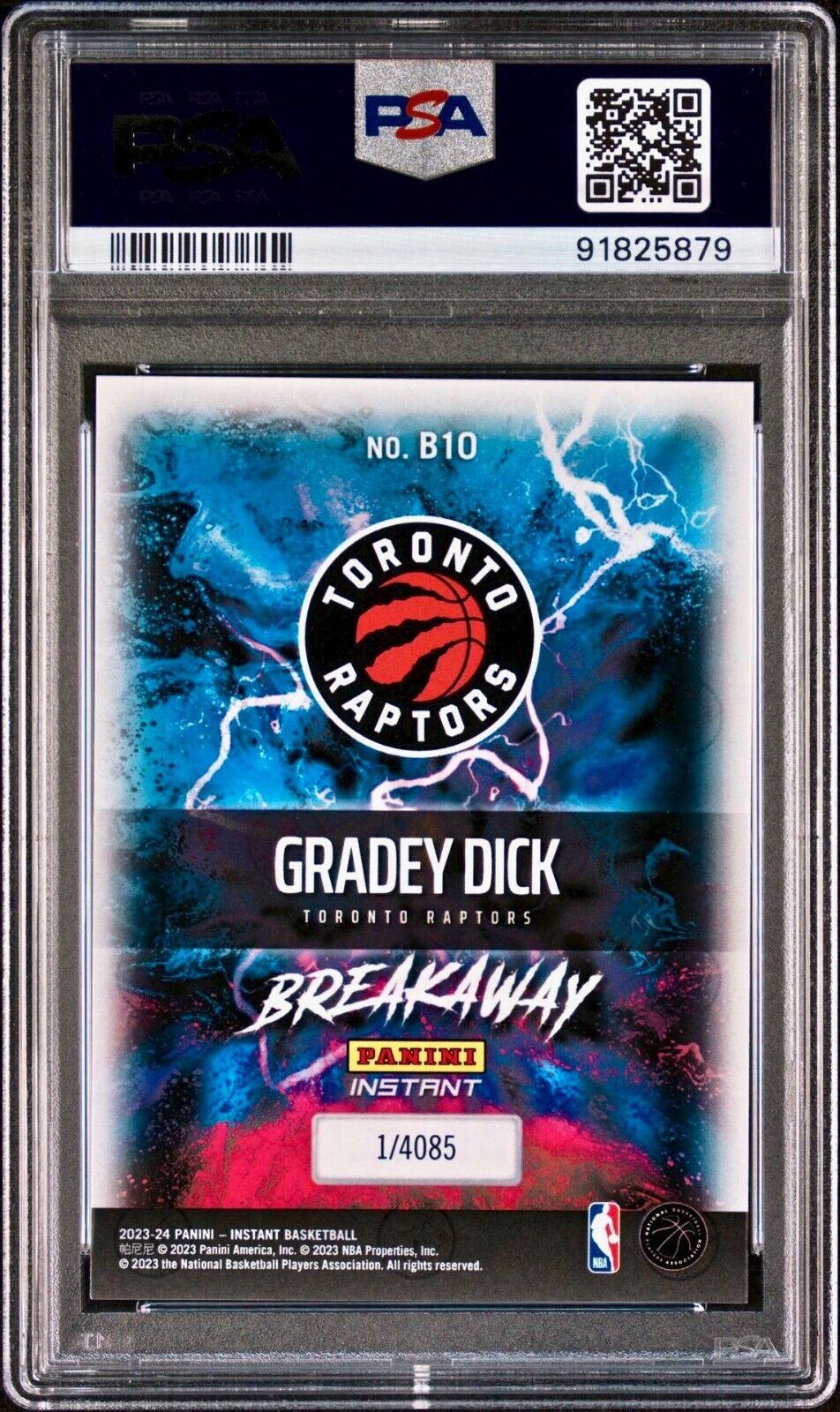 Gradey Dick 2023-24 Panini NBA Breakaway #10 Rookie Card 1 of 4085 PSA 9 Mint