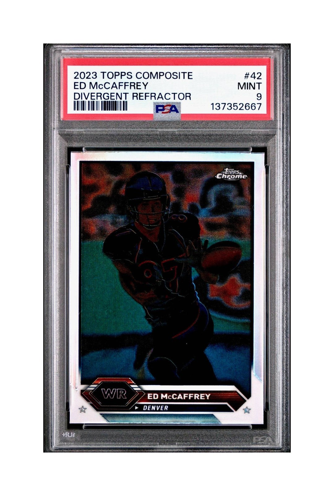 Ed McCaffrey 2023 Topps Chrome #42 Sepia Refractors PSA 9 Mint