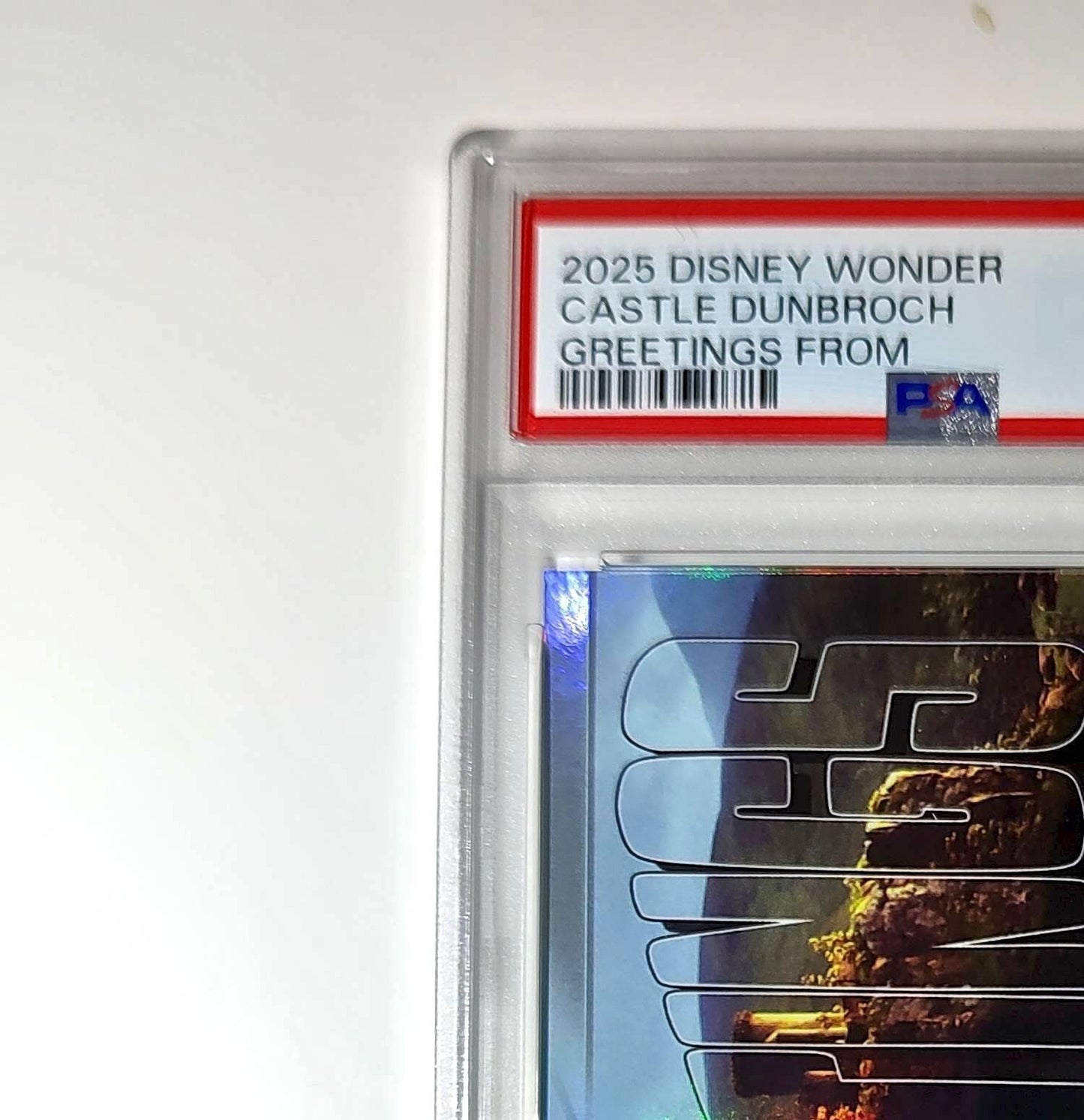 Castle DunBroch 2025 Topps Disney Wonder #GF-7 Greetings From Card Brave PSA 9