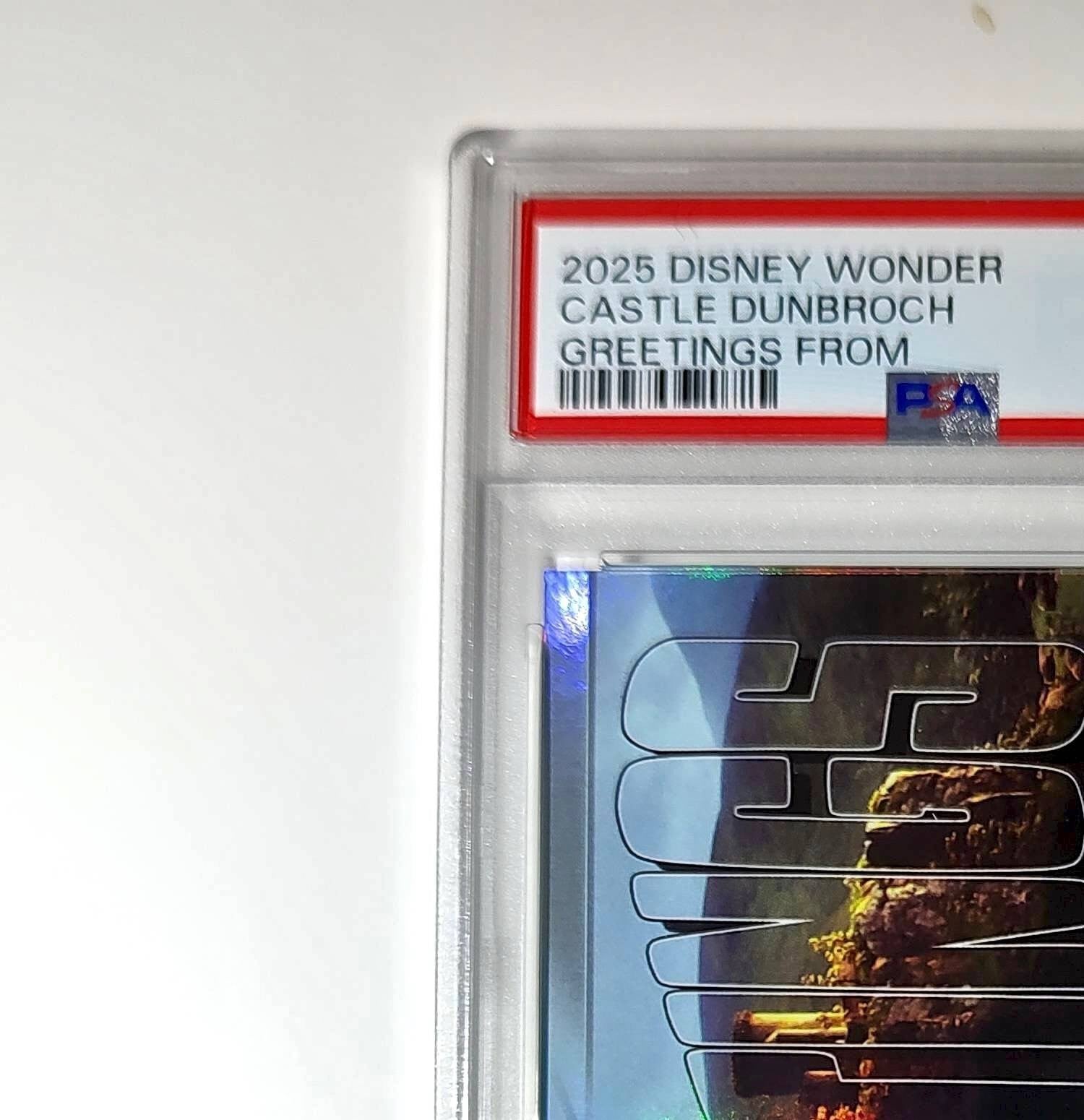 Castle DunBroch 2025 Topps Disney Wonder #GF-7 Greetings From Card Brave PSA 9