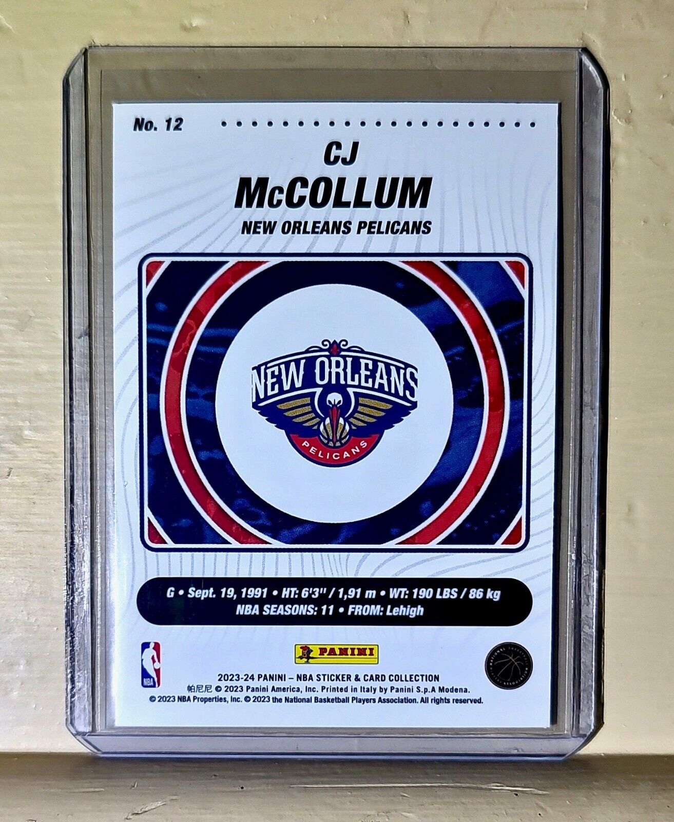 CJ McCollum 2023-24 Panini NBA Basketball #12 Card New Orleans Pelicans