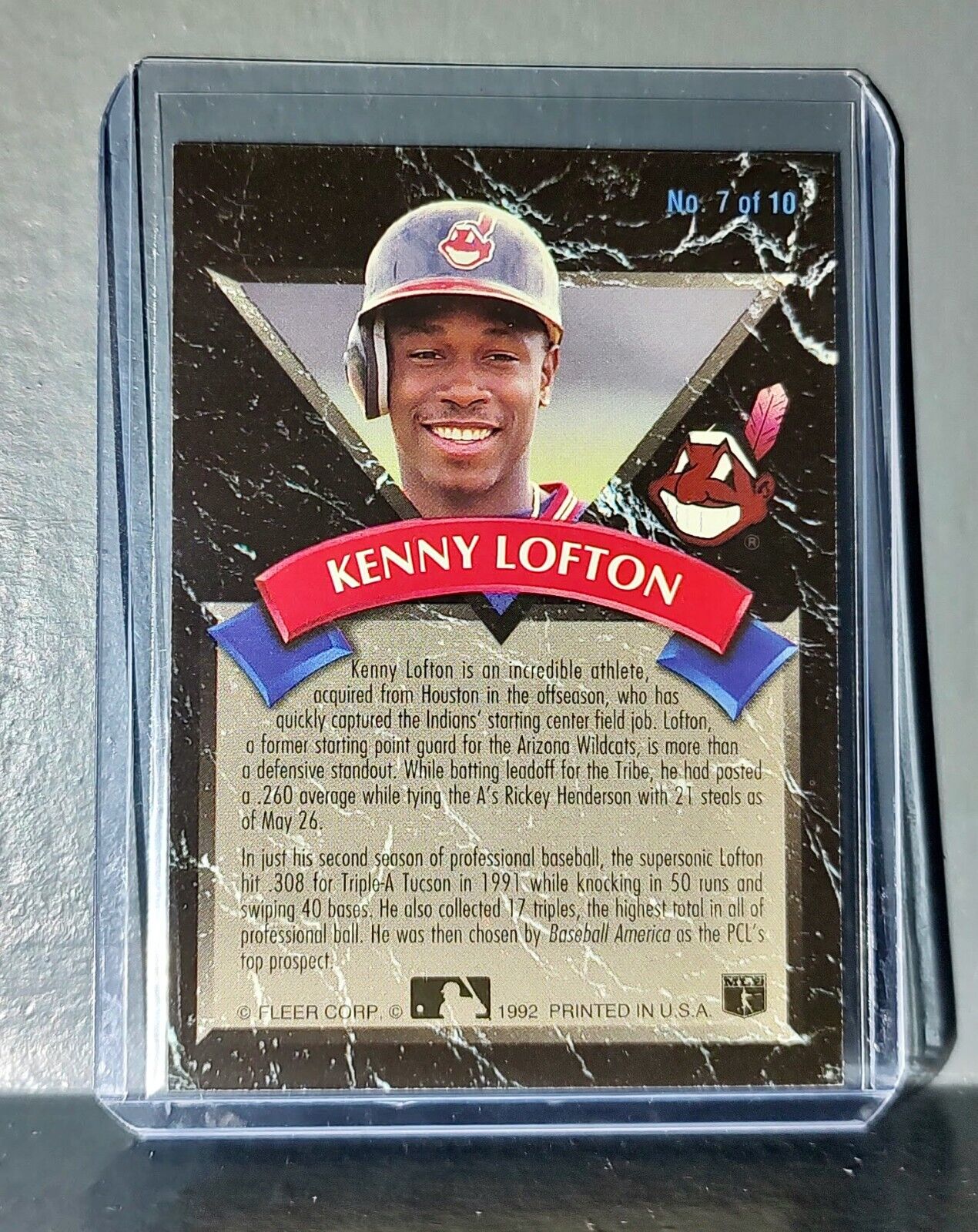 1992 Kenny Lofton Fleer Ultra Baseball Card #7 All-Rookie Team