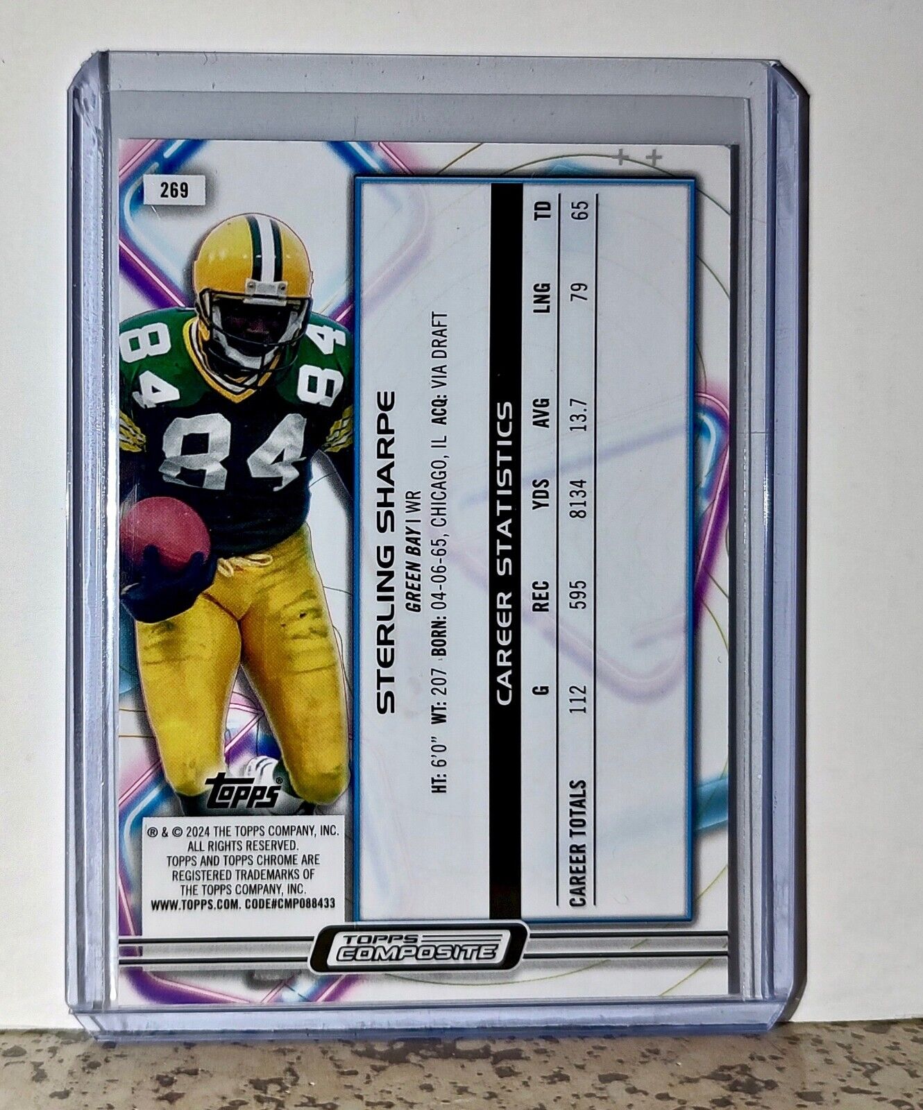 Sterling Sharpe 2023 Topps Chrome Cosmic NFL #269 Card Green Bay Packers