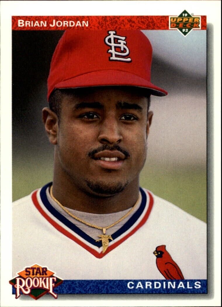 Brian Jordan 1992 Upper Deck MLB #3 Rookie Baseball Card St. Louis Cardinals