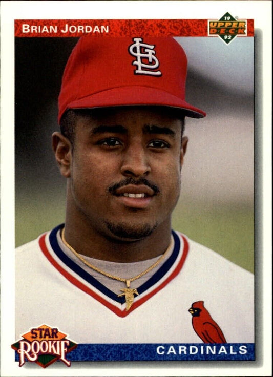 Brian Jordan 1992 Upper Deck MLB #3 Rookie Baseball Card St. Louis Cardinals
