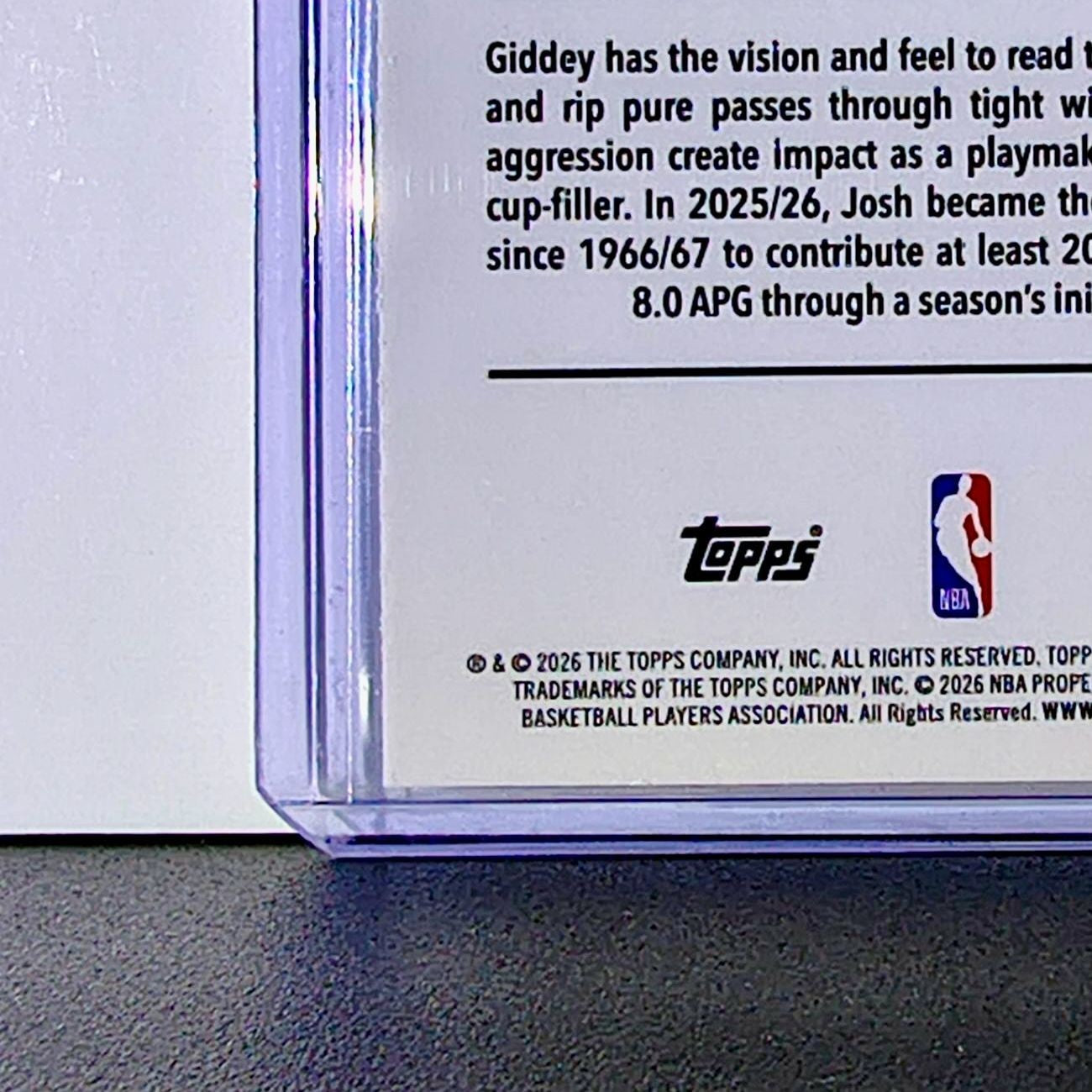 Josh Giddey 2025-26 NBA Topps Chrome Update #118 Basketball Card Chicago Bulls
