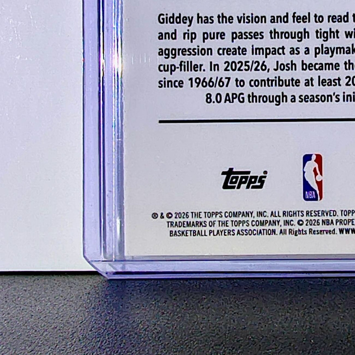 Josh Giddey 2025-26 NBA Topps Chrome Update #118 Basketball Card Chicago Bulls