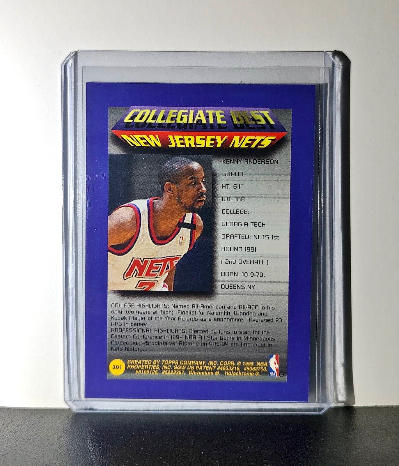 Kenny Anderson 1994-95 Topps Finest #201 Collegiate Best