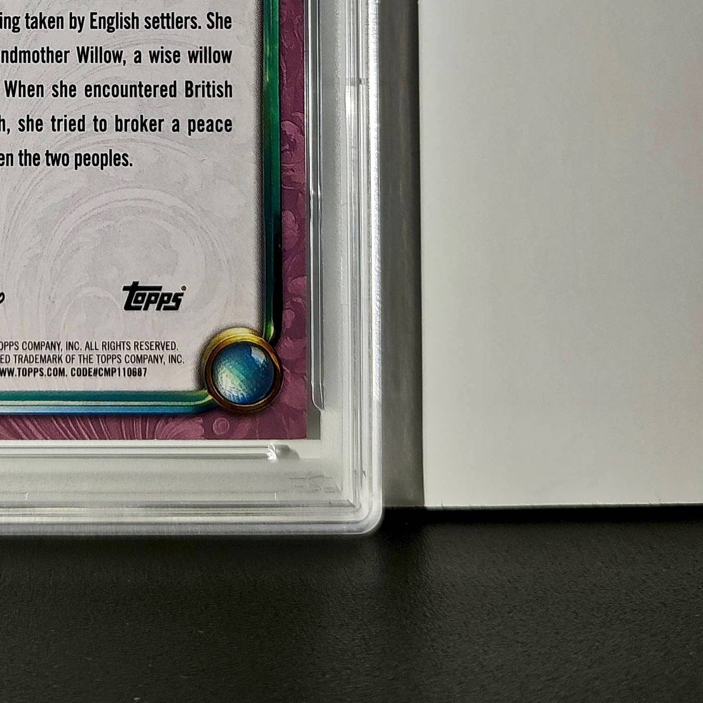 Pocahontas 2025 Topps Disney Cartoon Princess #157 Card Pocahontas PSA 9