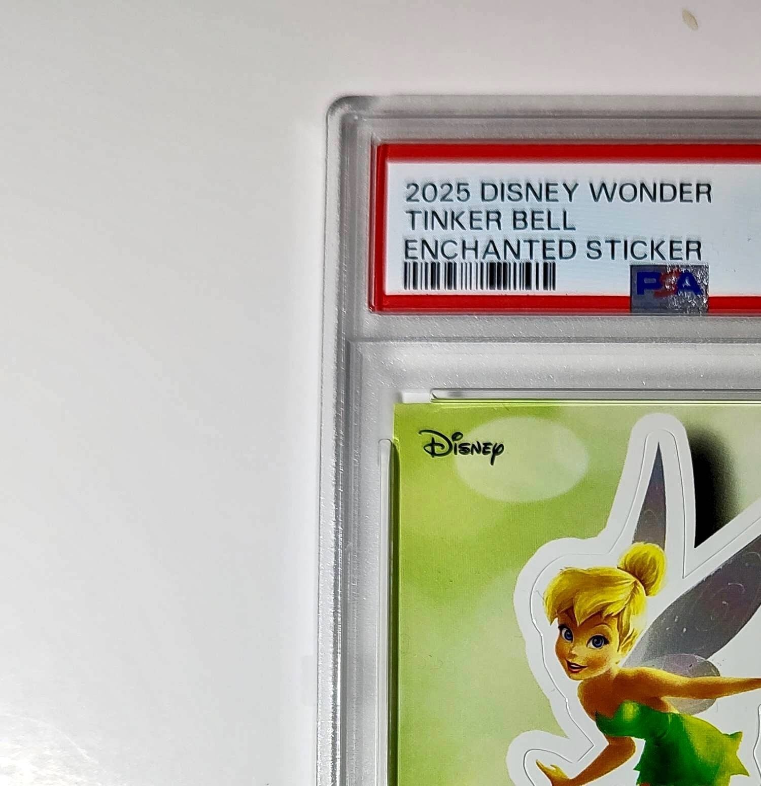 Tinker Bell 2025 Topps Disney #ES-9 Enchanted Sticker Card Peter Pan PSA 9 MT