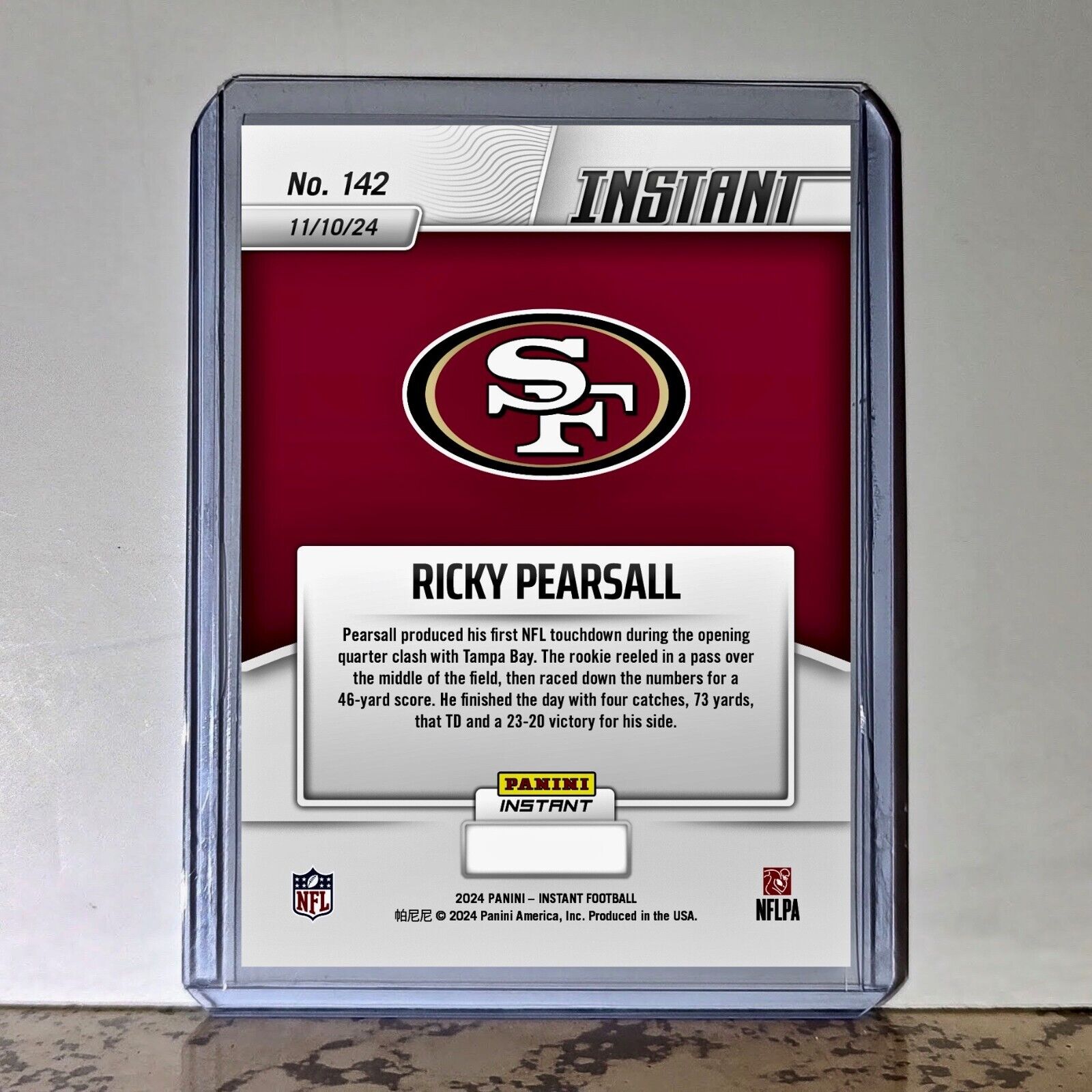 Ricky Pearsall 2024 Panini NFL #142 Rookie Football Card 49ers 1 of 181