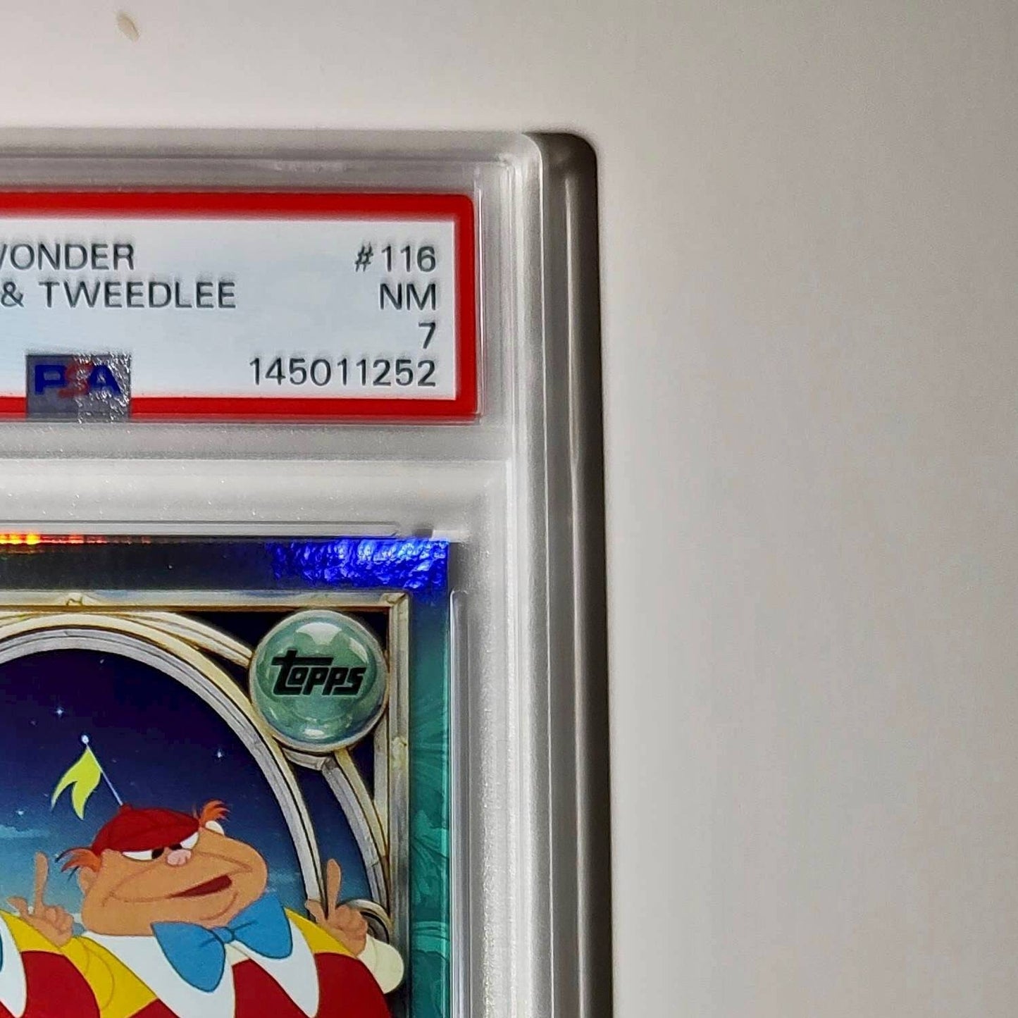 Tweedledum and Tweedledee 2025 Topps Disney #116 Diamond Card PSA 7