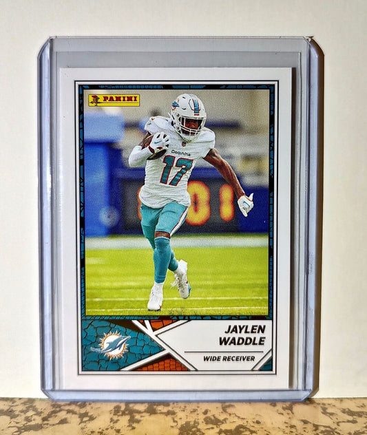 Jaylen Waddle 2024 Panini NFL #60 Sticker Card Miami Dolphins