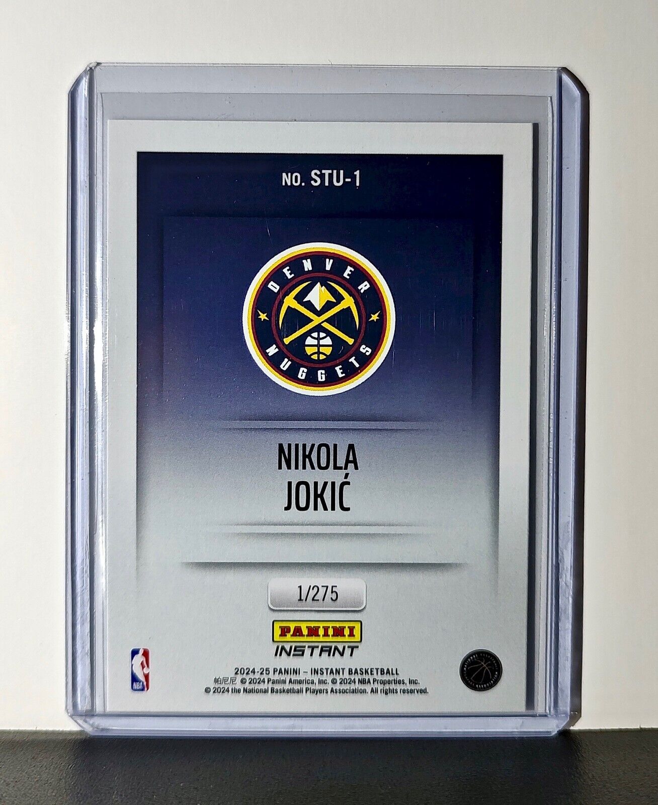 Nikola Jokic 2024-25 Panini NBA Studio #1 Card Denver Nuggets 1/275
