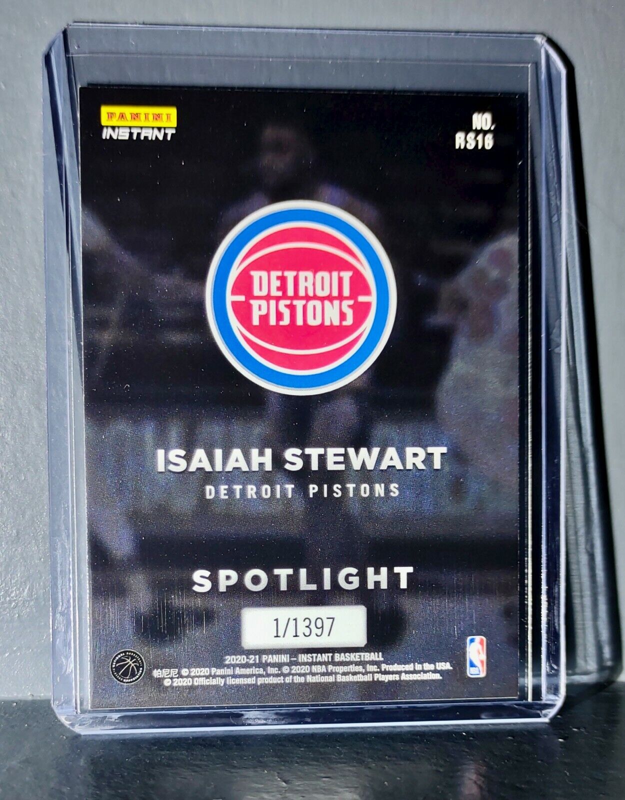 Isaiah Stewart Rookie Spotlight 2020-21 Panini NBA #16 Card 1 of 1397