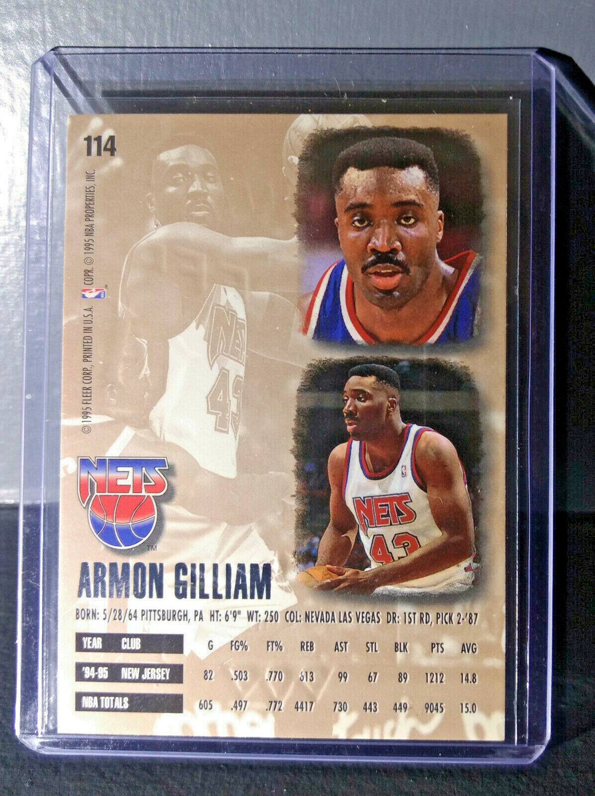 1995-96 Armon Gilliam Fleer Ultra Gold Medallion #114 Basketball Card