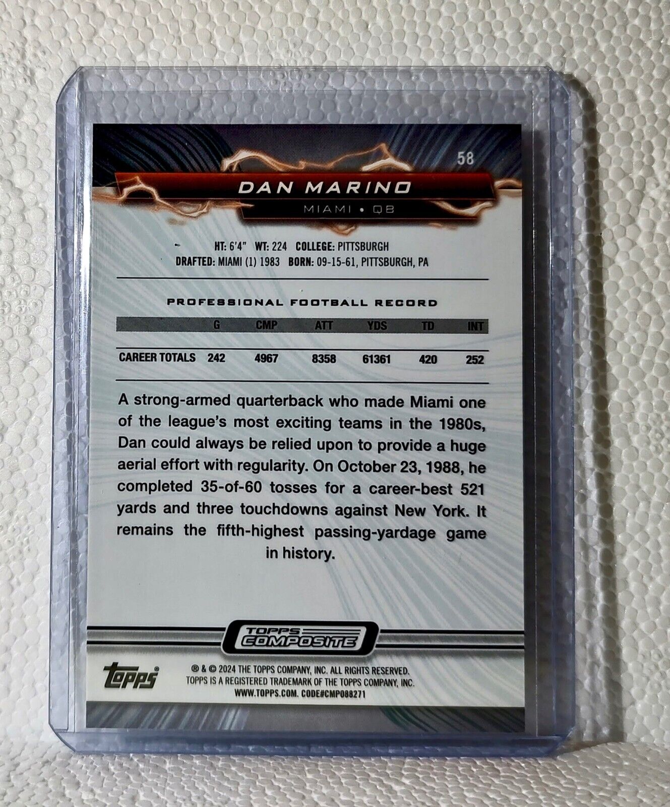 Dan Marino 2023 Topps Resurgence NFL #58 Football Card Miami Dolphins