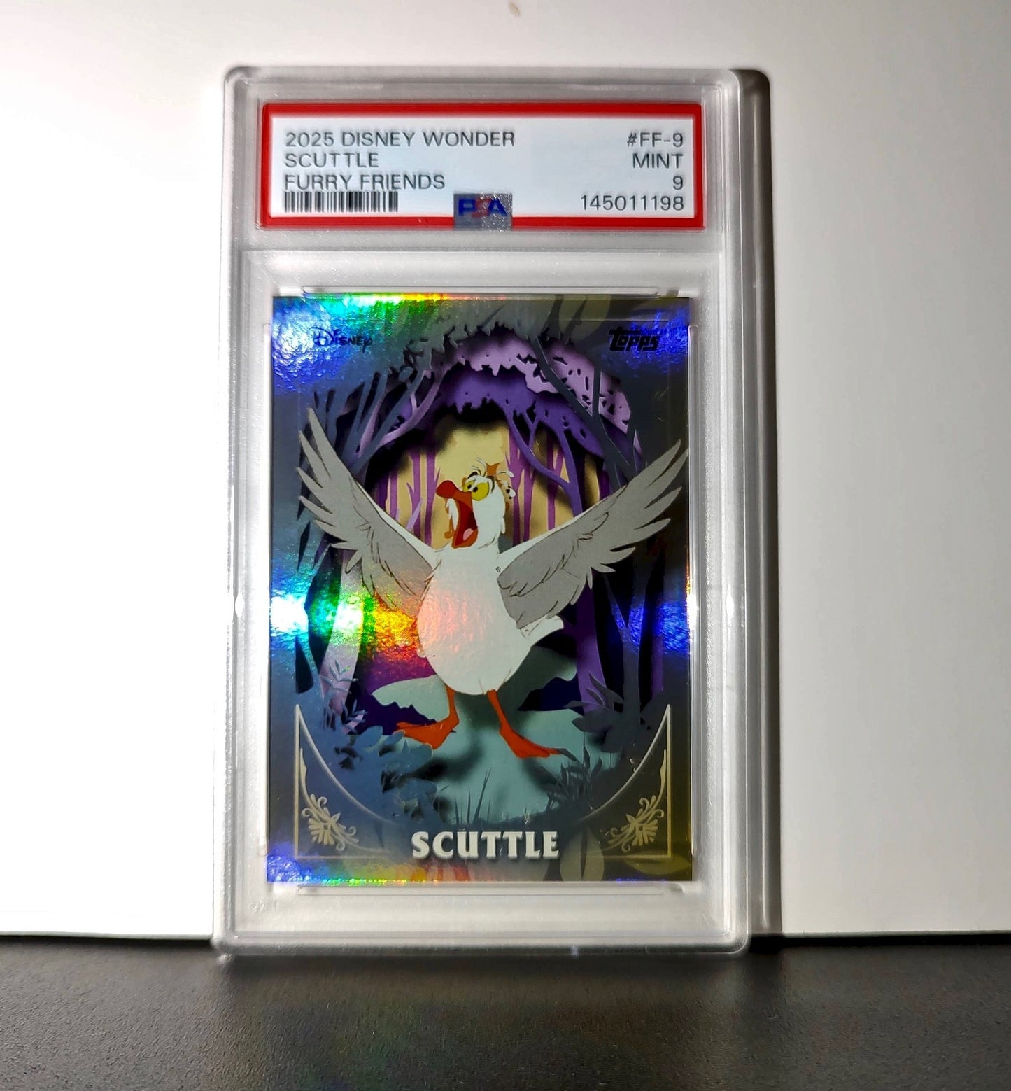Scuttle 2025 Topps Disney #FF-9 Furry Friends Card The Little Mermaid PSA 9 Mint