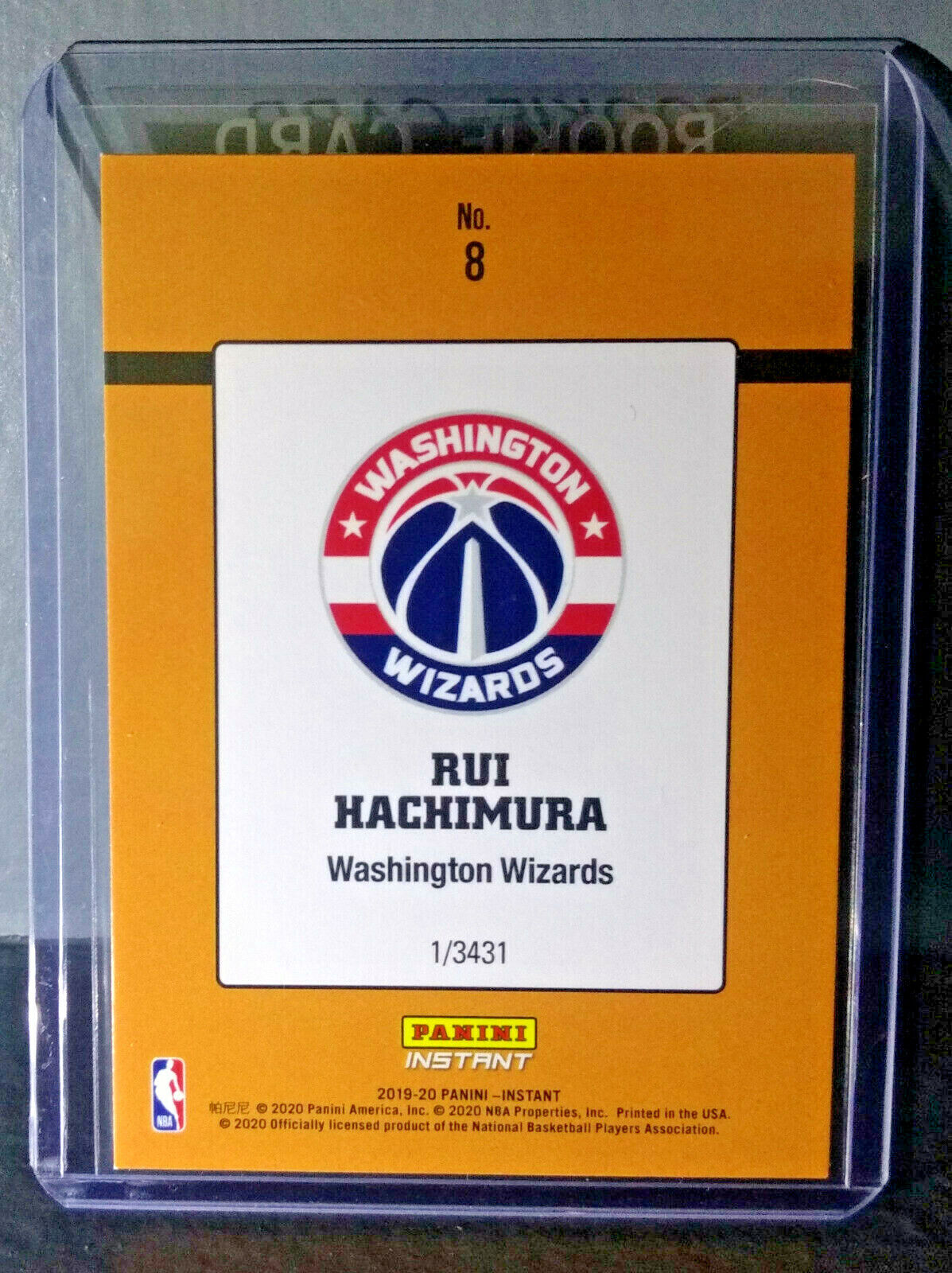 Rui Hachimura 2019-2020 Panini NBA #8 Rated Rookie Retro Card 1/3431