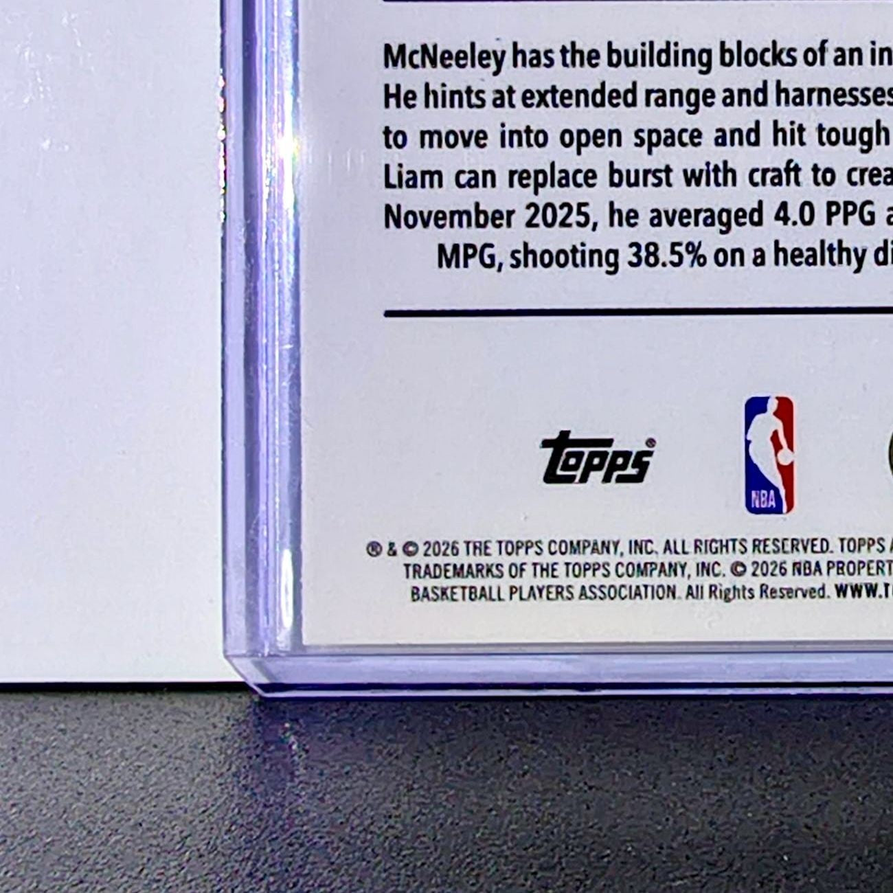 Liam McNeeley Rookie 2025-26 NBA Topps Chrome Update #179 Card Charlotte Hornets