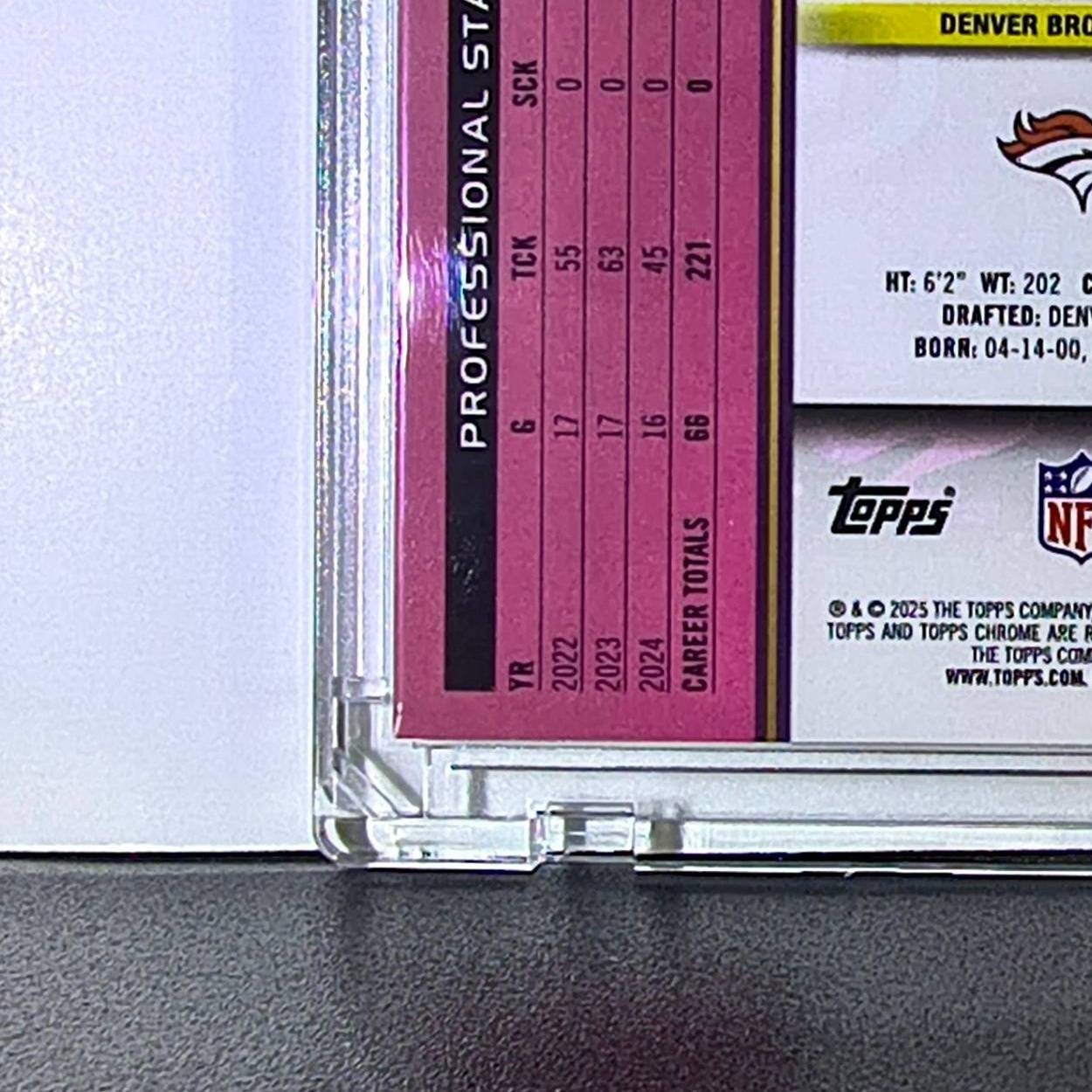 Pat Surtain II 2025 Topps Chrome Cosmic Nebula Refractor NFL #30 Denver Broncos
