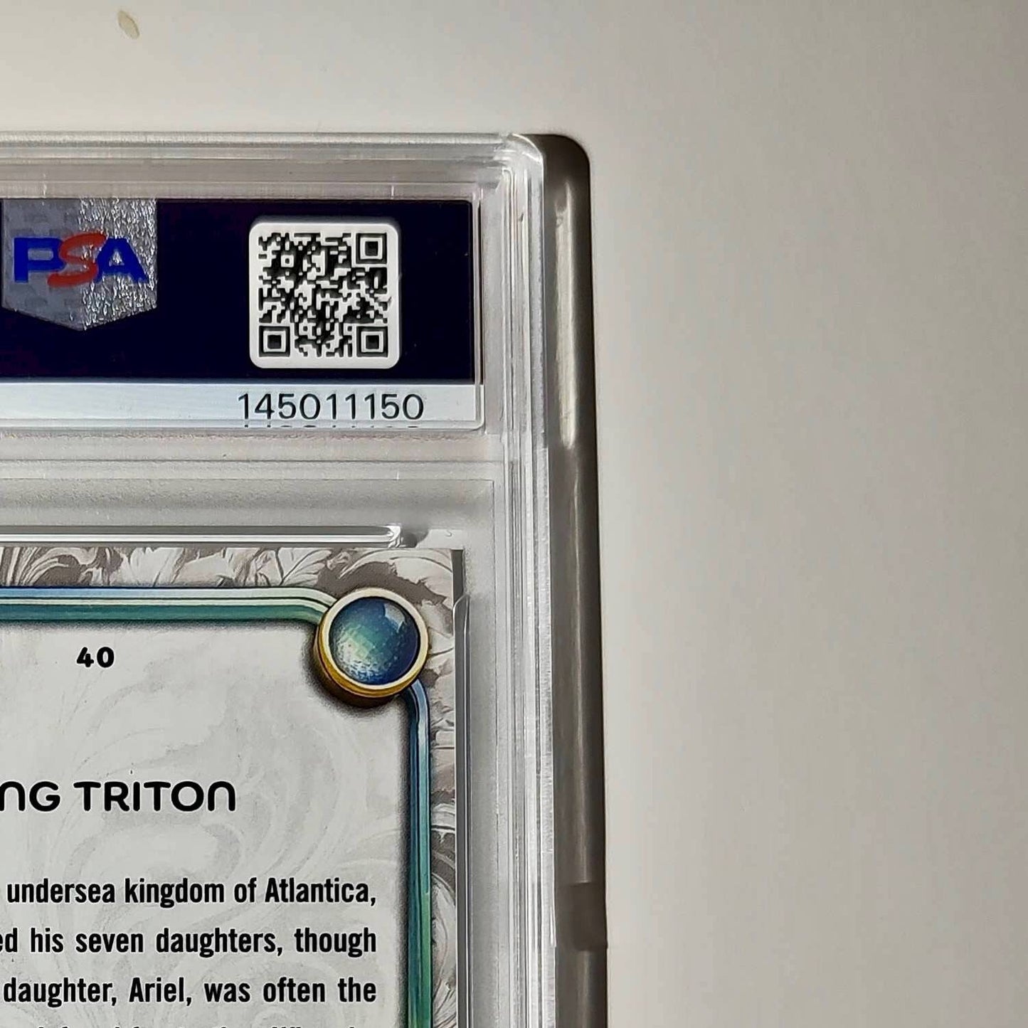 King Triton 2025 Topps Disney #40 Winter Variant Card The Little Mermaid PSA 9