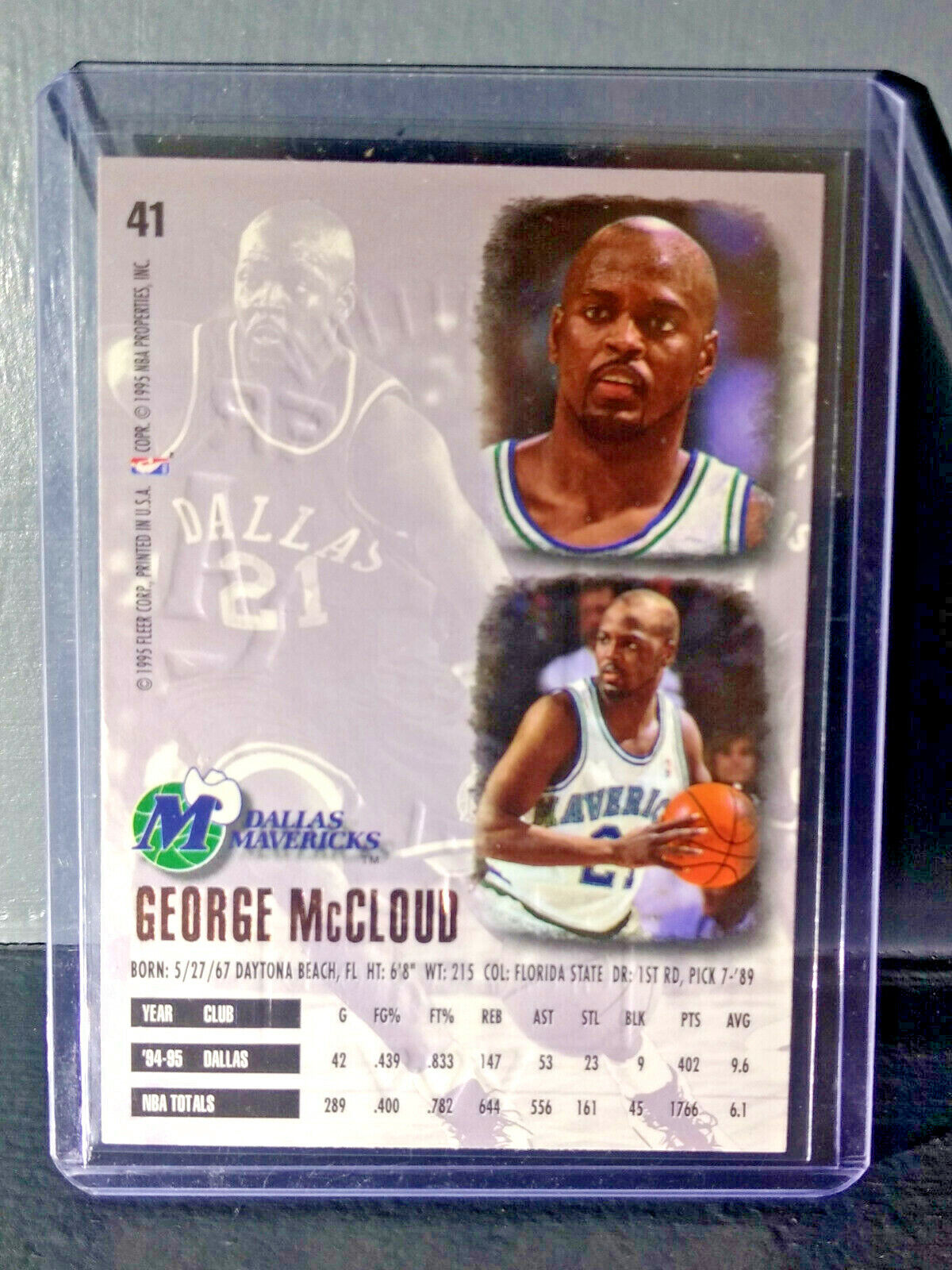 1995-96 George McCloud Fleer Ultra Gold Medallion #41 Basketball Card