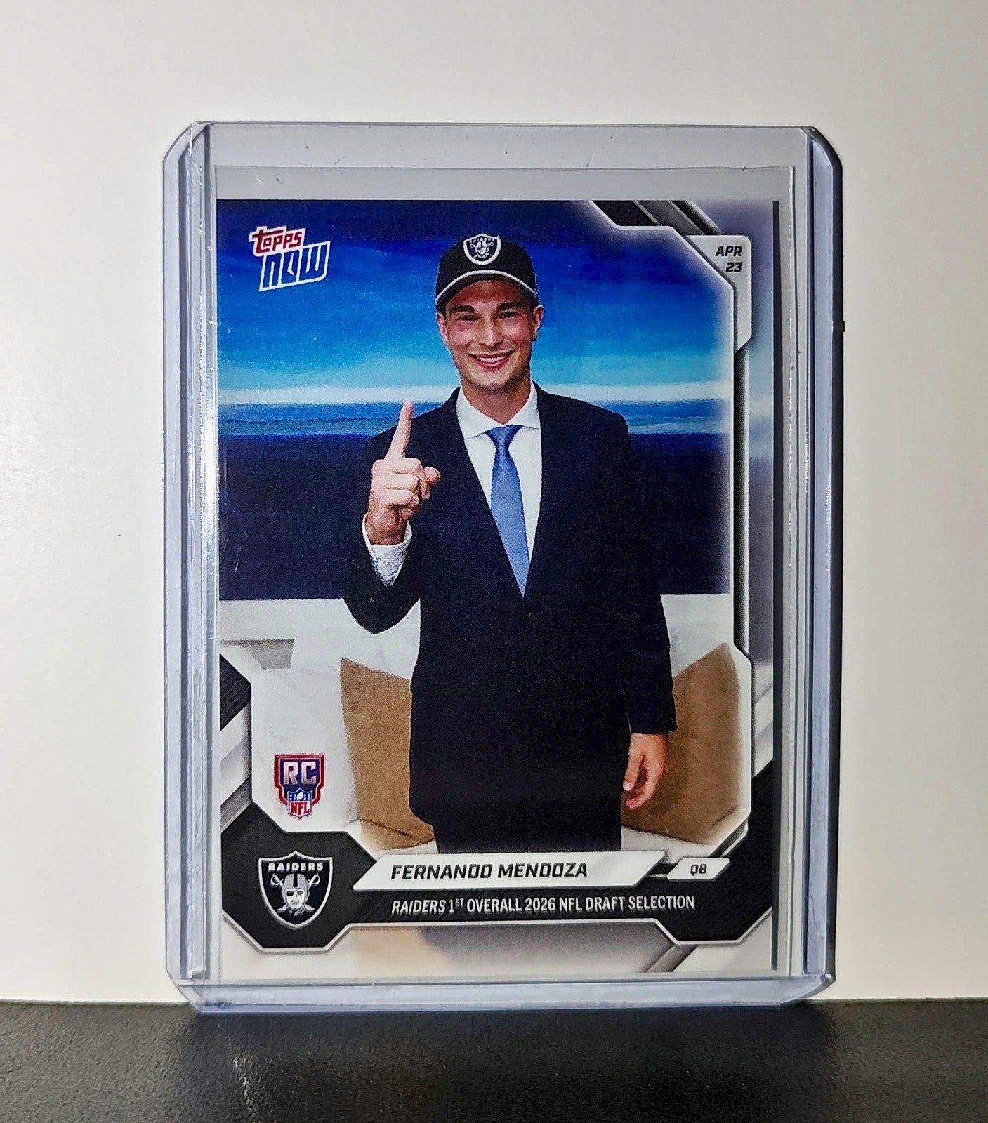 Fernando Mendoza Rookie 2026 Topps Now Draft Night #FMEN Card Las Vegas Raiders