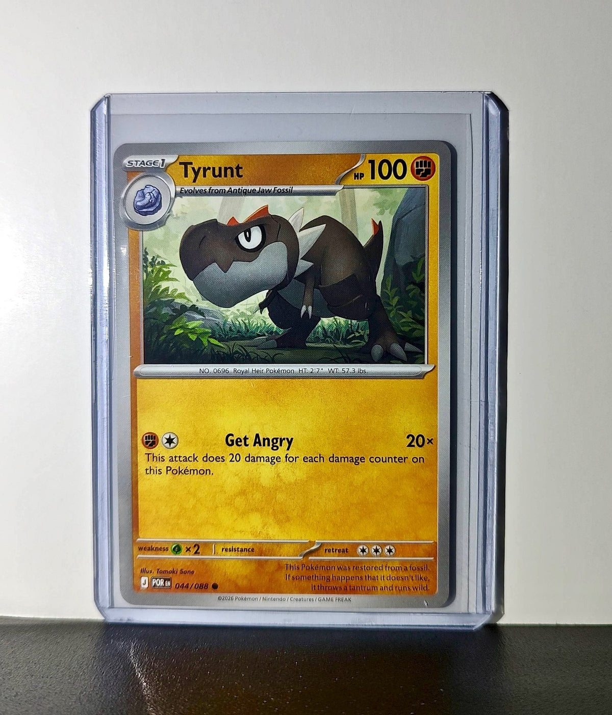 Pokemon Tyrunt HP100 Stage 1 Fighting 044/088 2025 Perfect Order Mega Evolution
