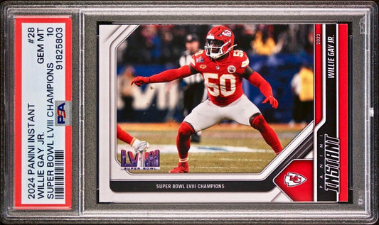 Willie Gay Jr. 2023 Panini NFL Superbowl Champions #28 Card PSA 10 Gem Mint