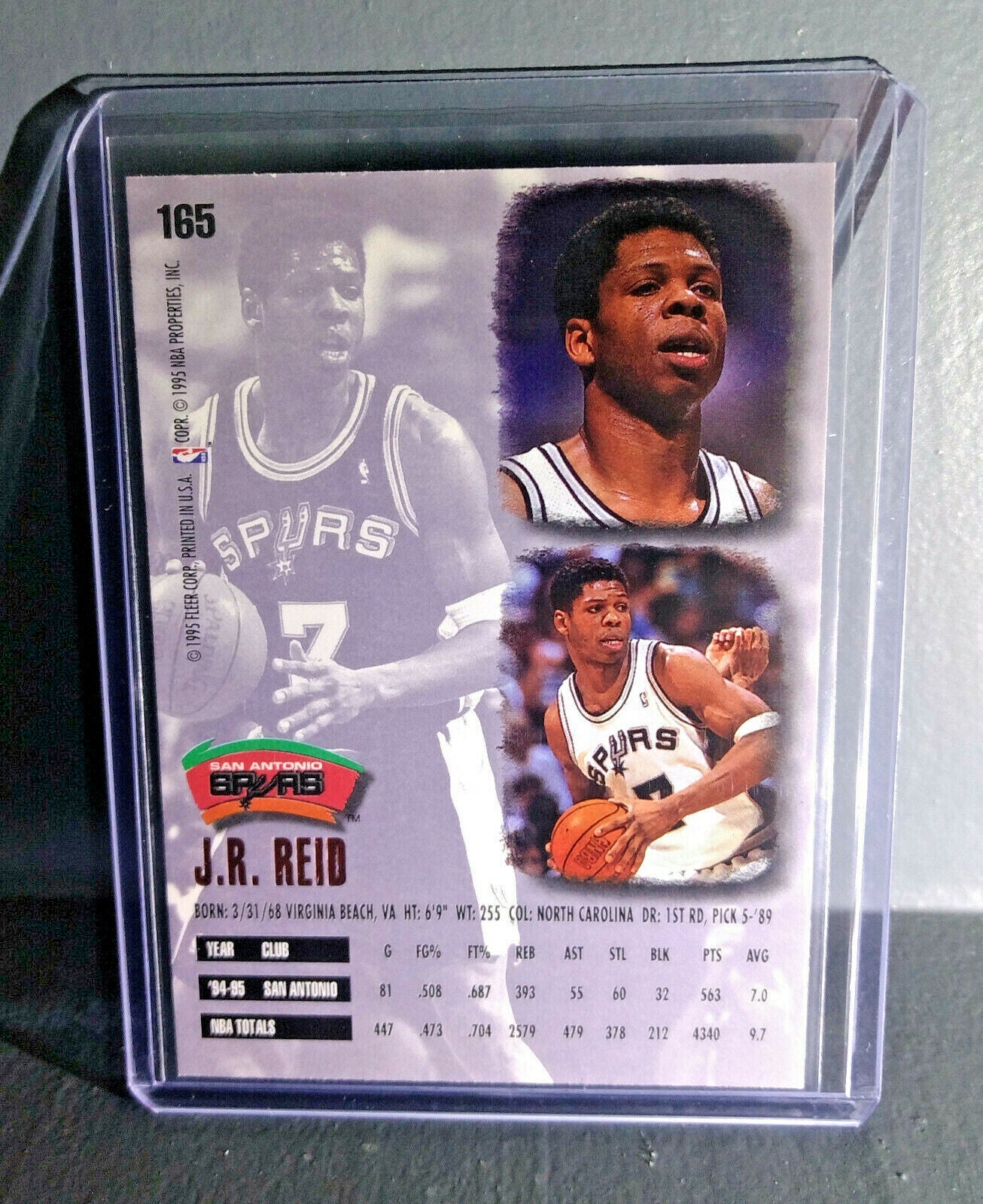 1995-96 J.R. Reid Fleer Ultra #165 Basketball Card