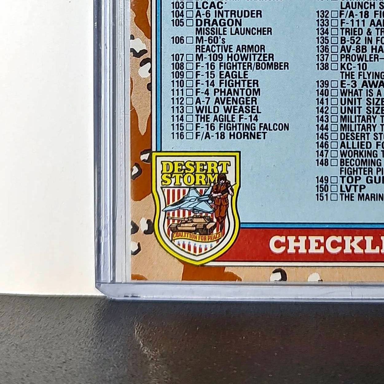 Checklist: 89–176 1991 Topps Desert Storm #176 Card