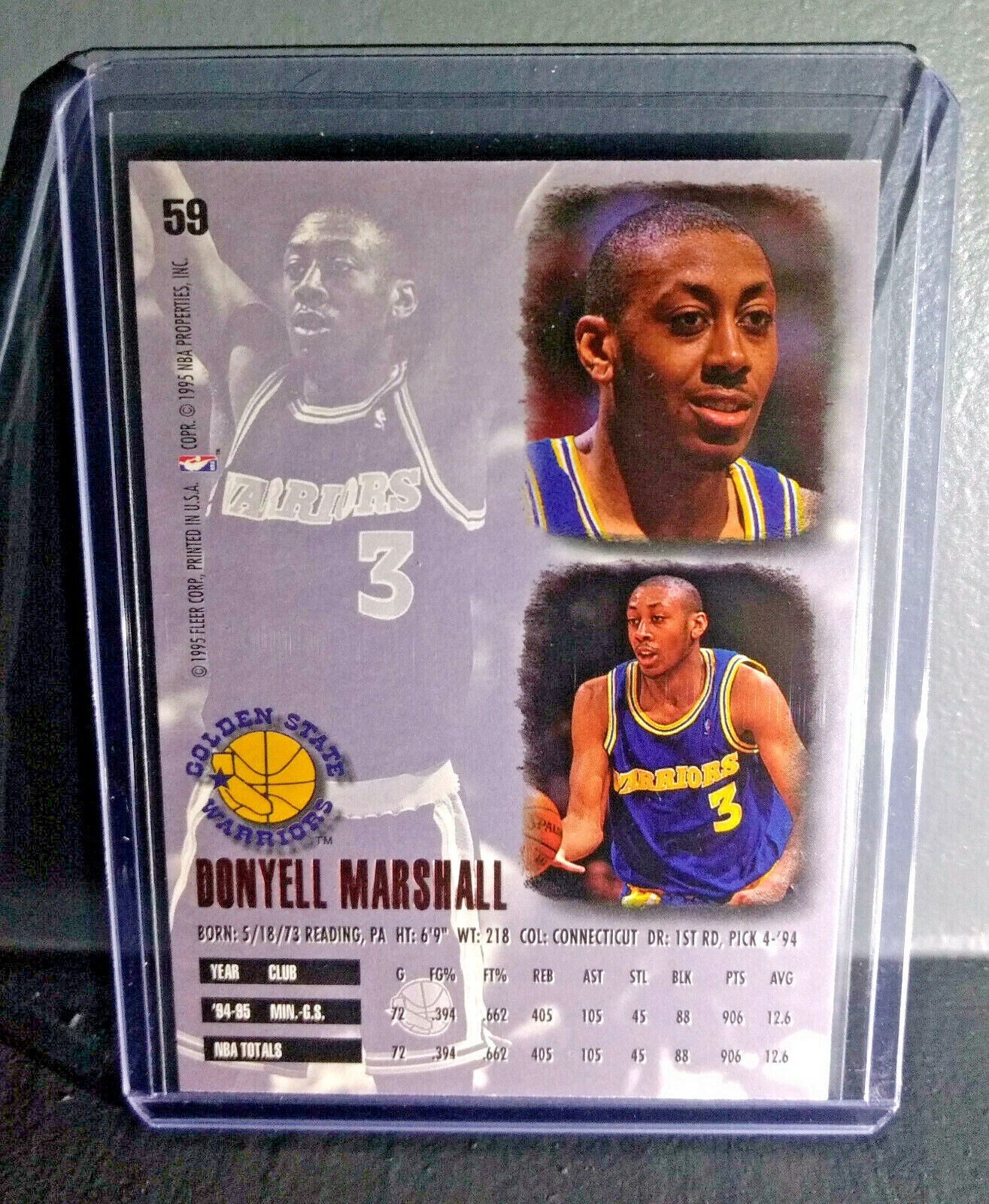 1995-96 Donyell Marshall Fleer Ultra #59 Basketball Card