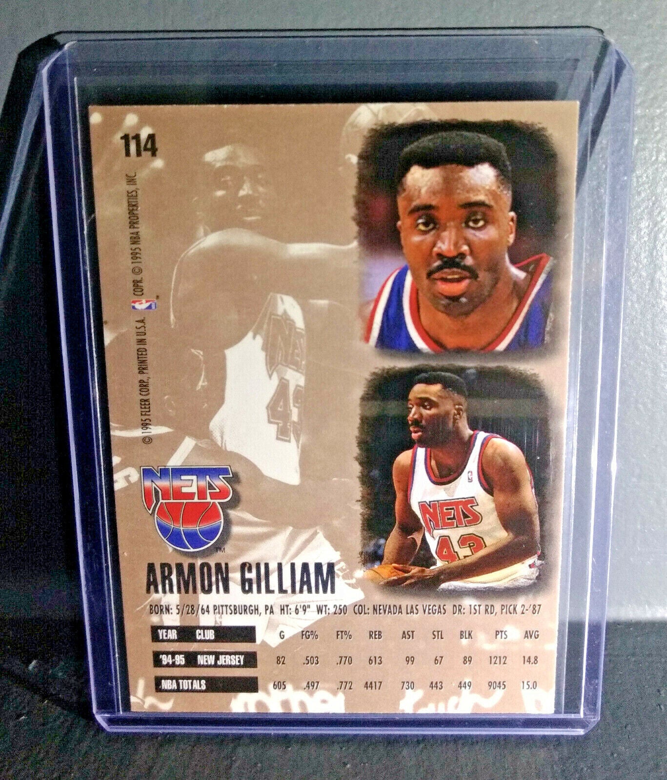 1995-96 Armon Gilliam Fleer Ultra #114 Basketball Card