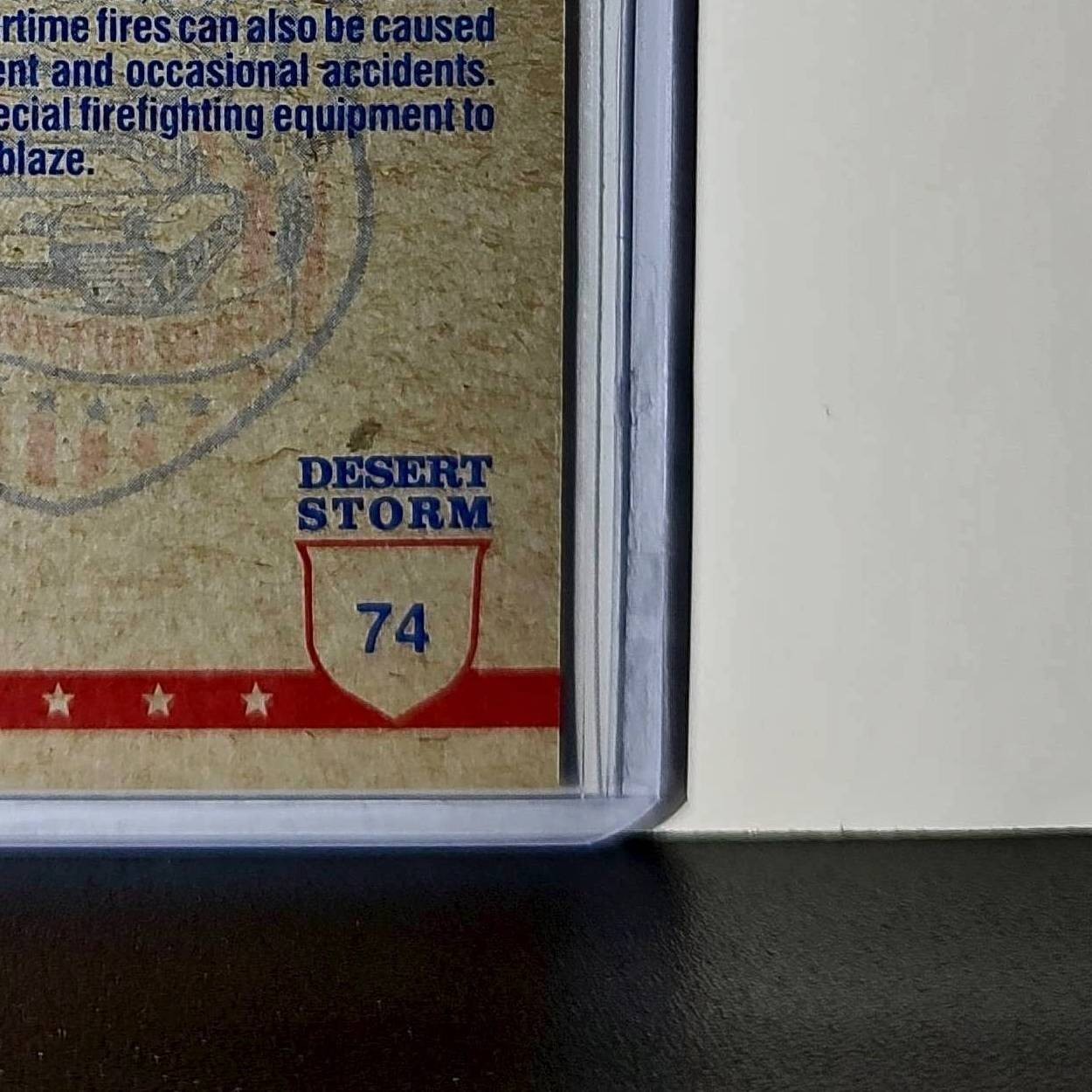 Marine Firefighters 1991 Topps Desert Storm #74 Card