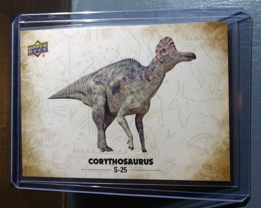 2015 Upper Deck Dinosaurs Corythosaurus #S-25 Trading Sticker Card