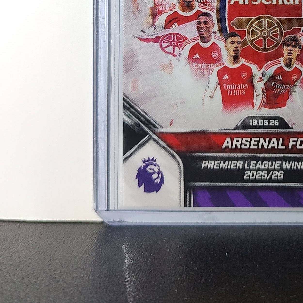 Arsenal FC 2025-26 Topps Now Premier League Winners Team Soccer #199 Card