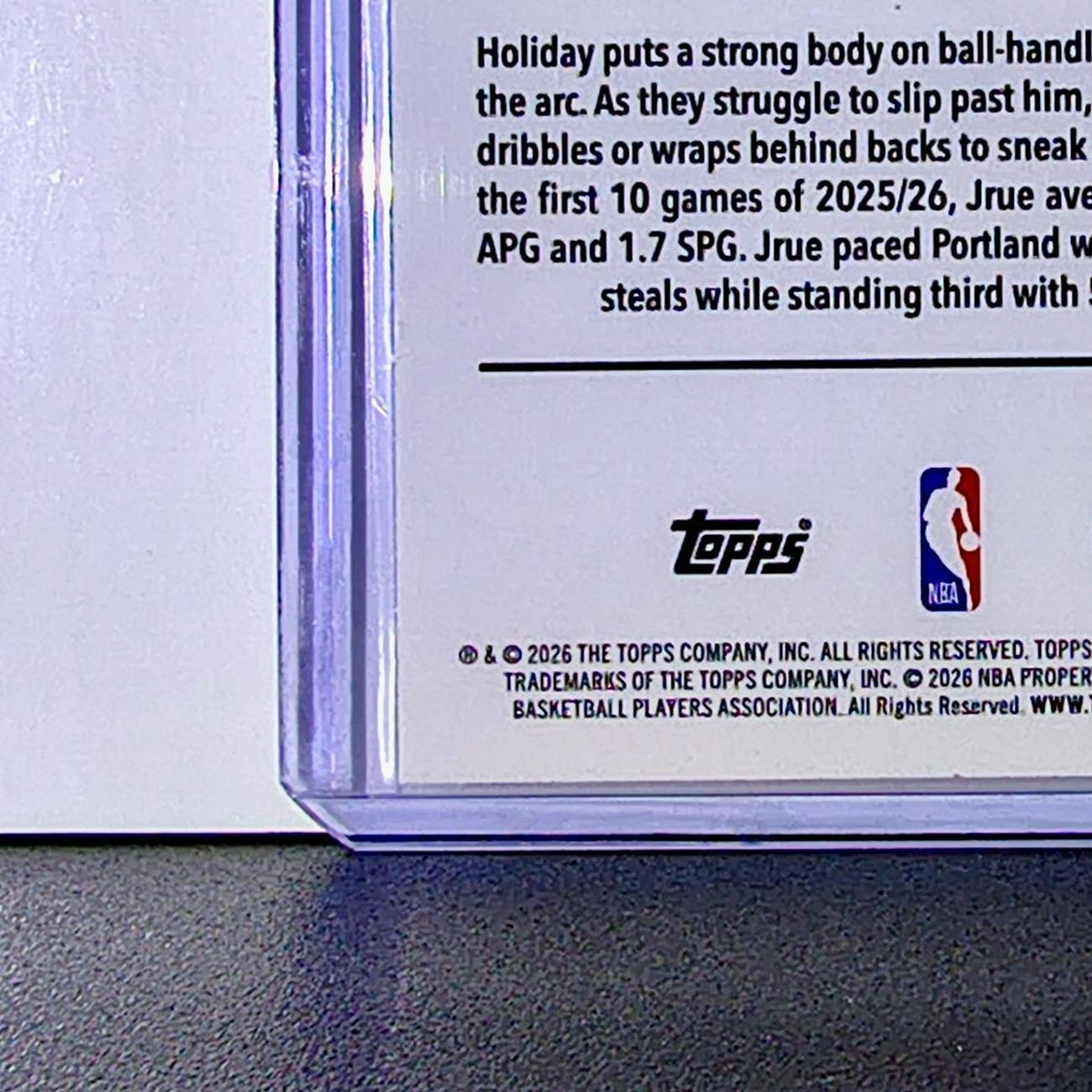 Jrue Holiday 2025-26 NBA Topps Chrome Update #64 Card Portland Trail Blazers
