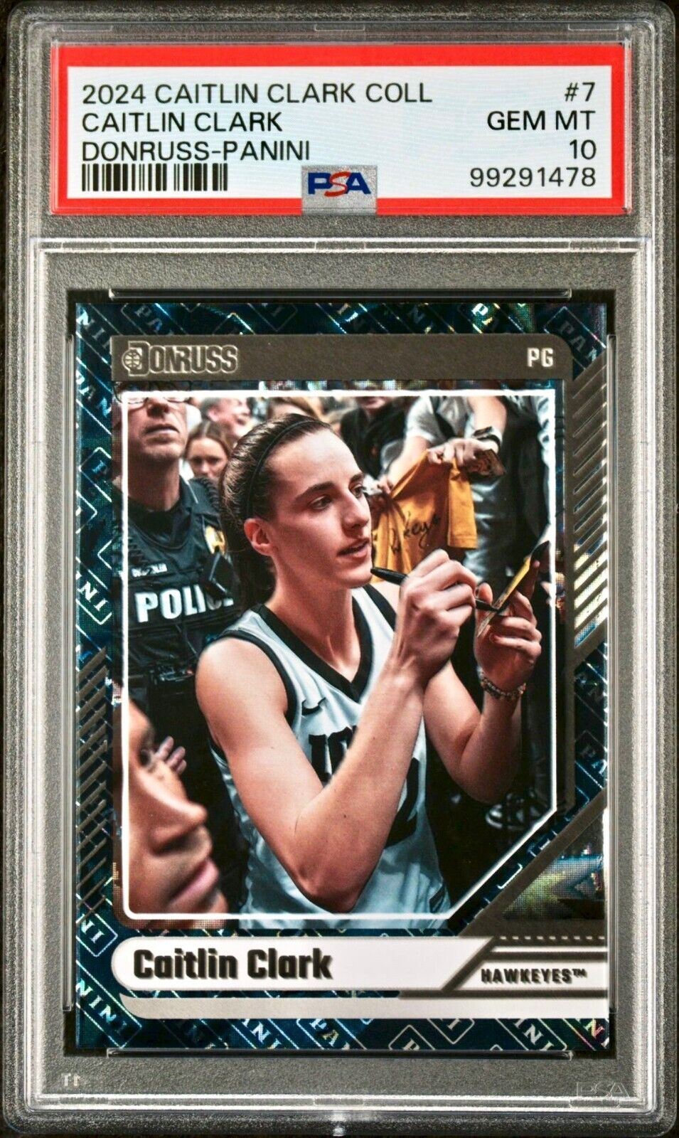 Caitlin Clark 2024 Panini Donruss Parallel #7 Basketball Card PSA 10 Gem