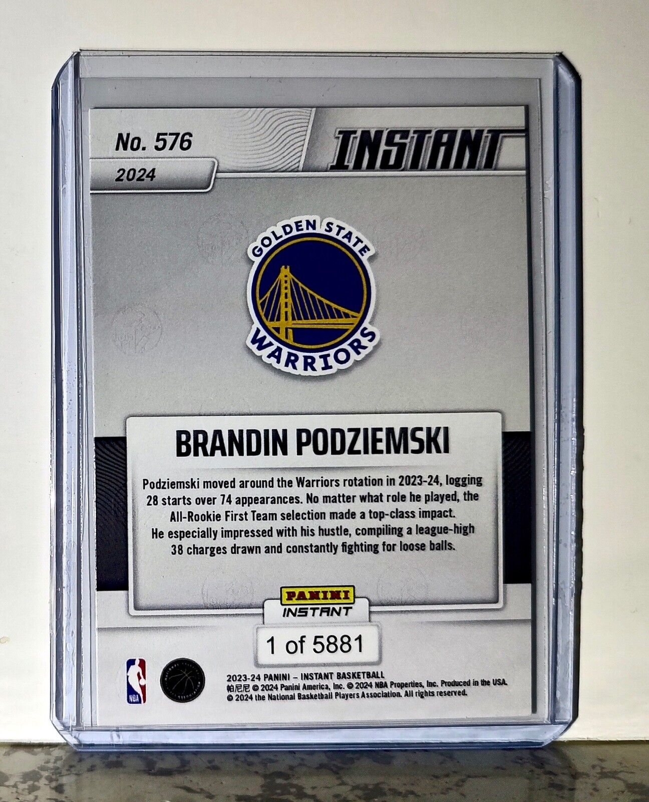 Brandin Podziemski 2023-24 Panini #576 NBA All-Rookie First Team Card 1 of 5881