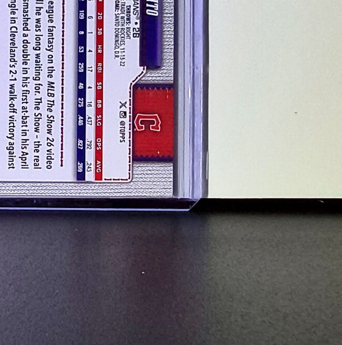 Juan Brito Rookie 2026 Topps Update MLB #US274 Card Cleveland Guardians