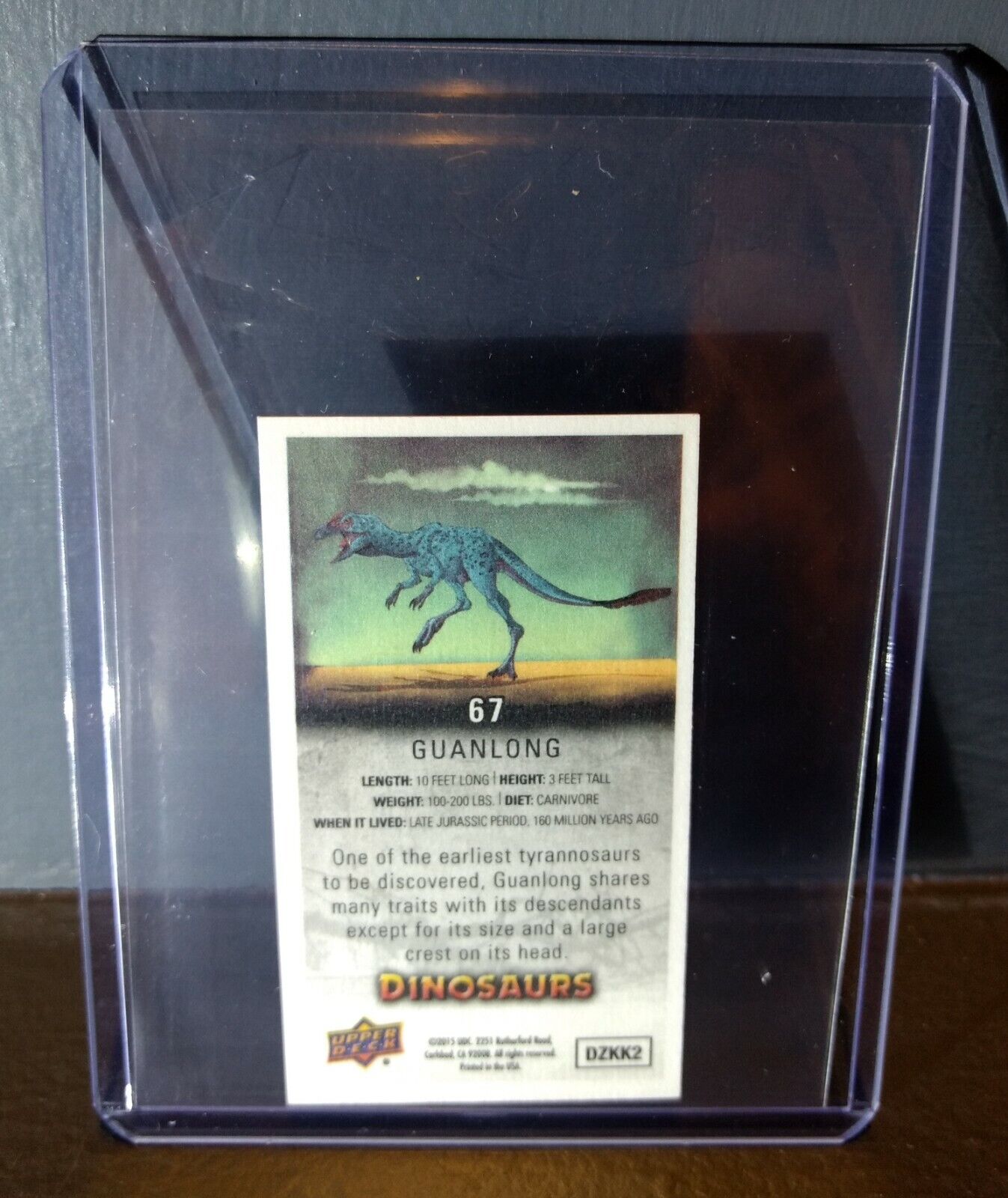 2015 Upper Deck Dinosaurs Canvas Mini Guanlong #67 Trading Card