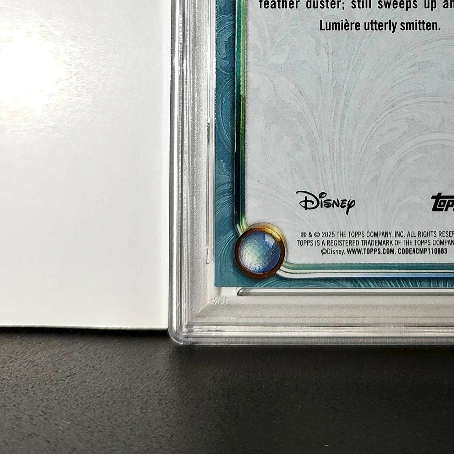 Featherduster 2025 Topps Disney #129 Diamond Card Beauty and the Beast PSA 6