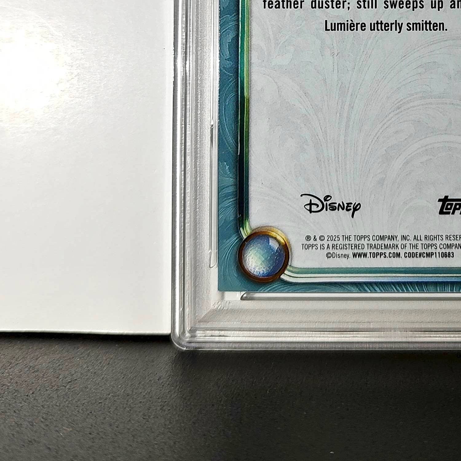 Featherduster 2025 Topps Disney #129 Diamond Card Beauty and the Beast PSA 6