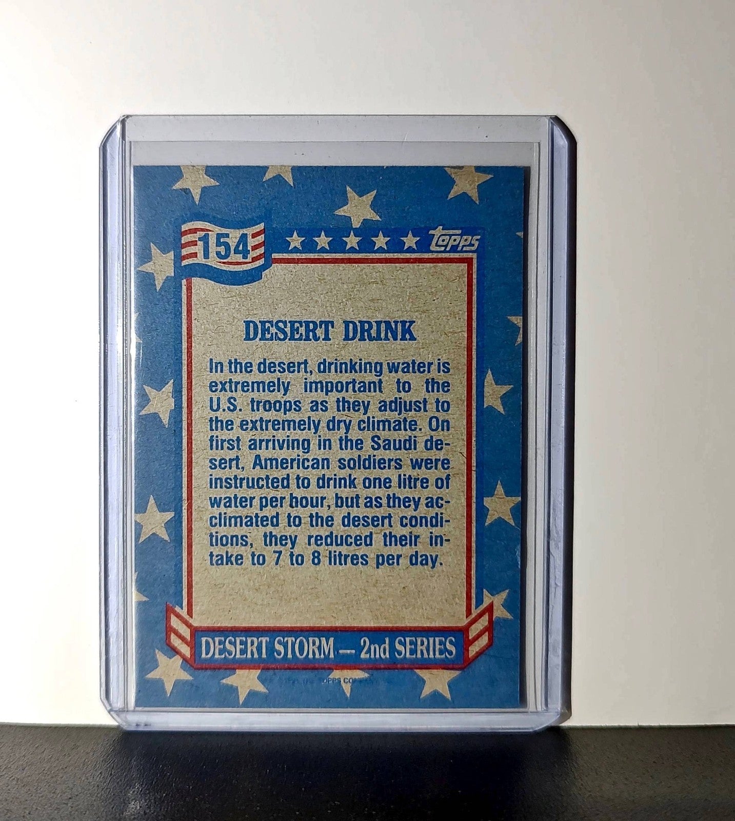 Desert Drink 1991 Topps Desert Storm #154 Card